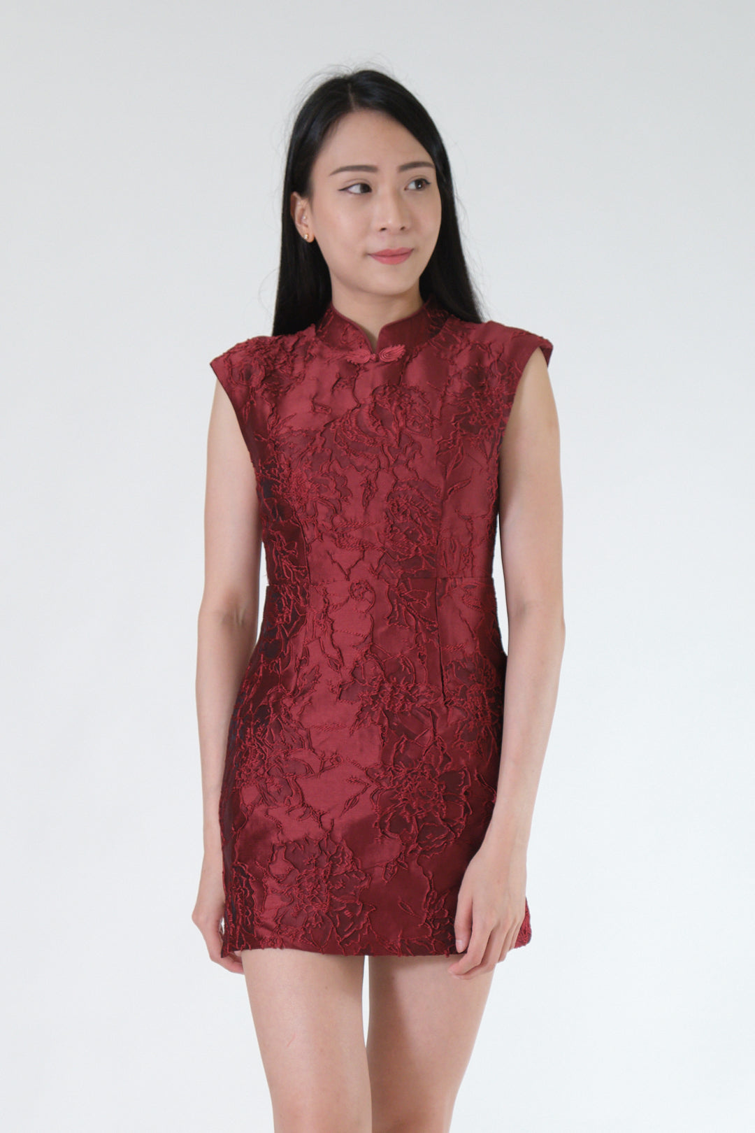 Chixxie Peony Cheongsam Playsuit (Red)
