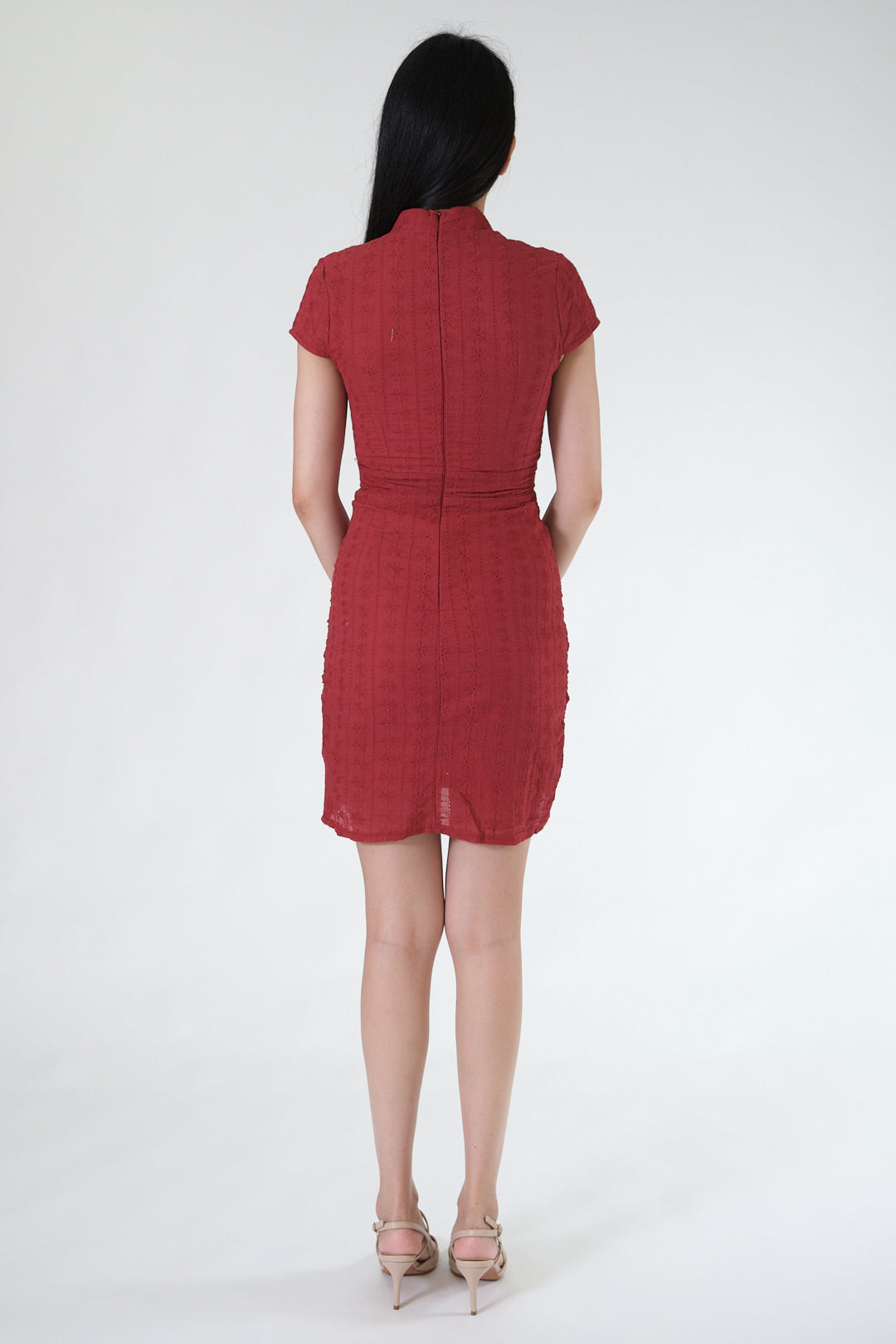 Chixxie Lucy Lace Cheongsam Dress (Red)