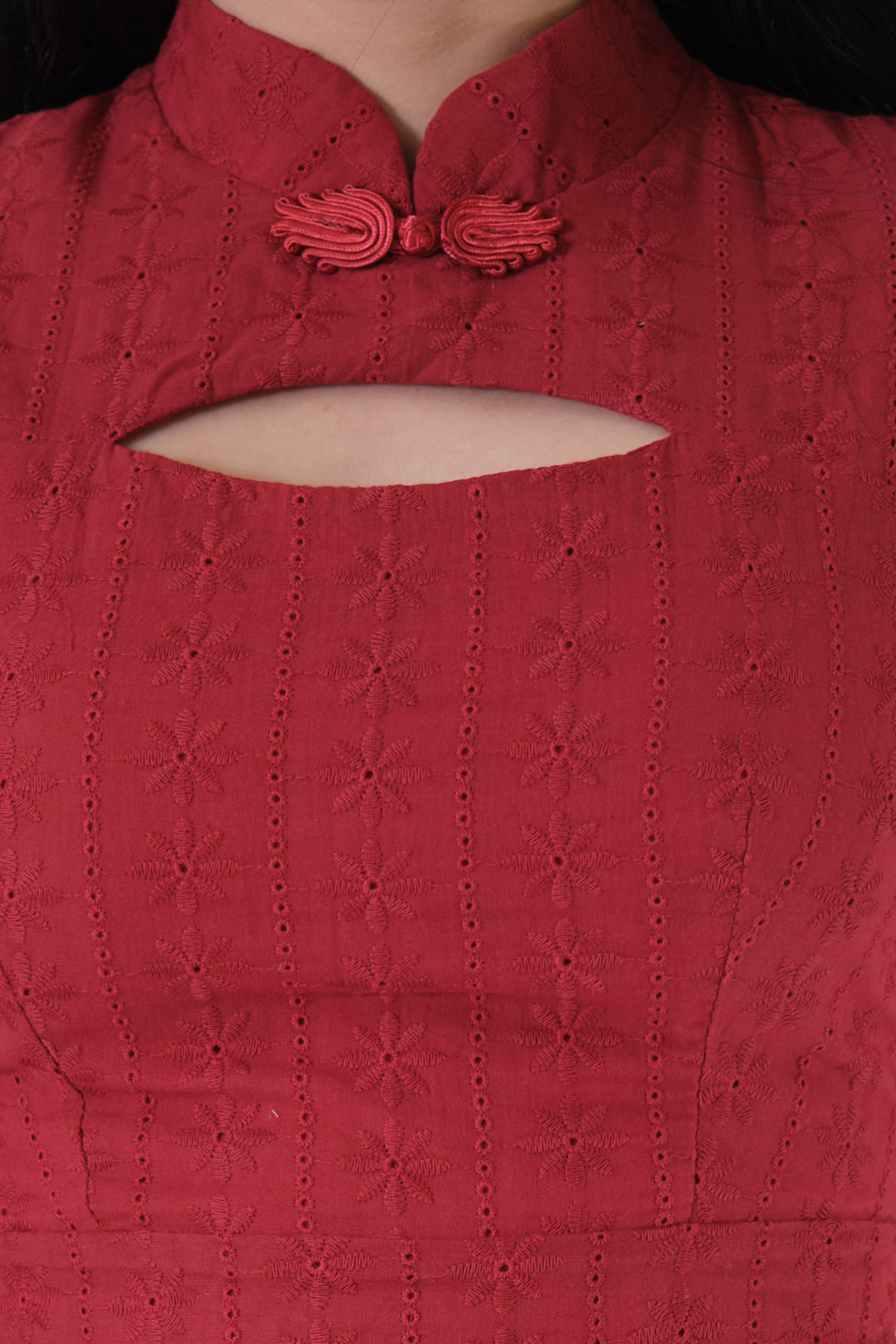 Chixxie Lucy Lace Cheongsam Dress (Red)