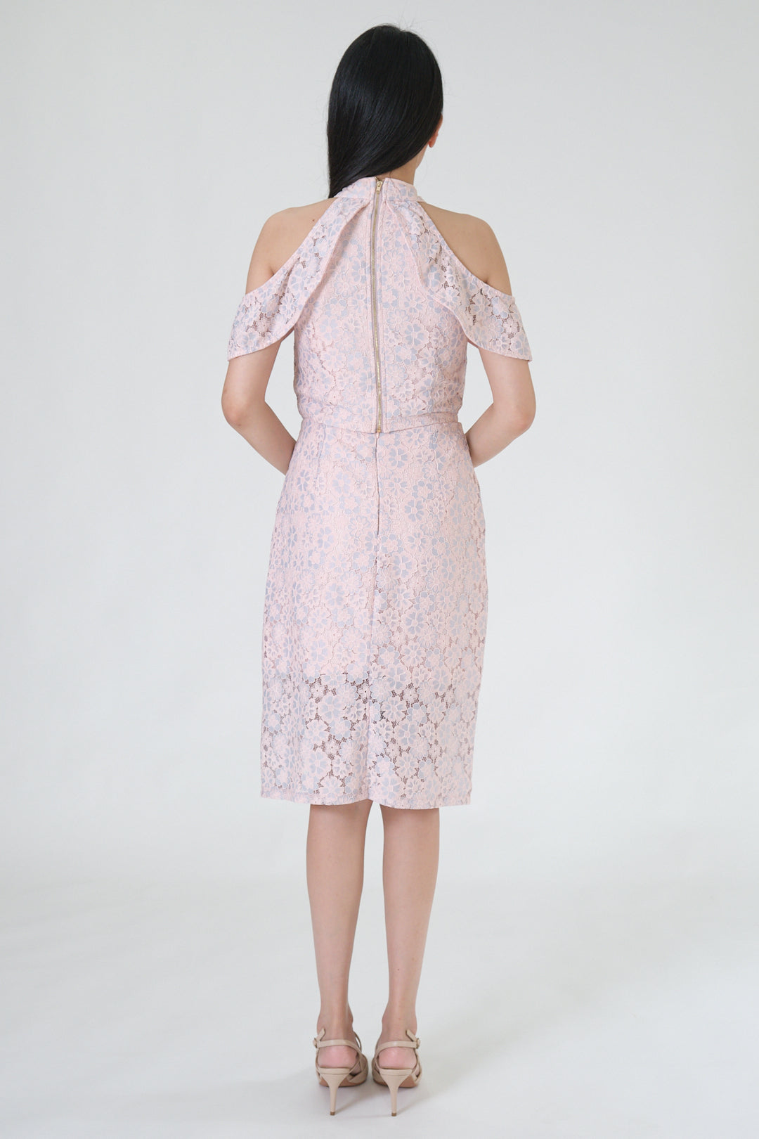 Chixxie Emma Lace Cheongsam Two-Piece Set (Pink)