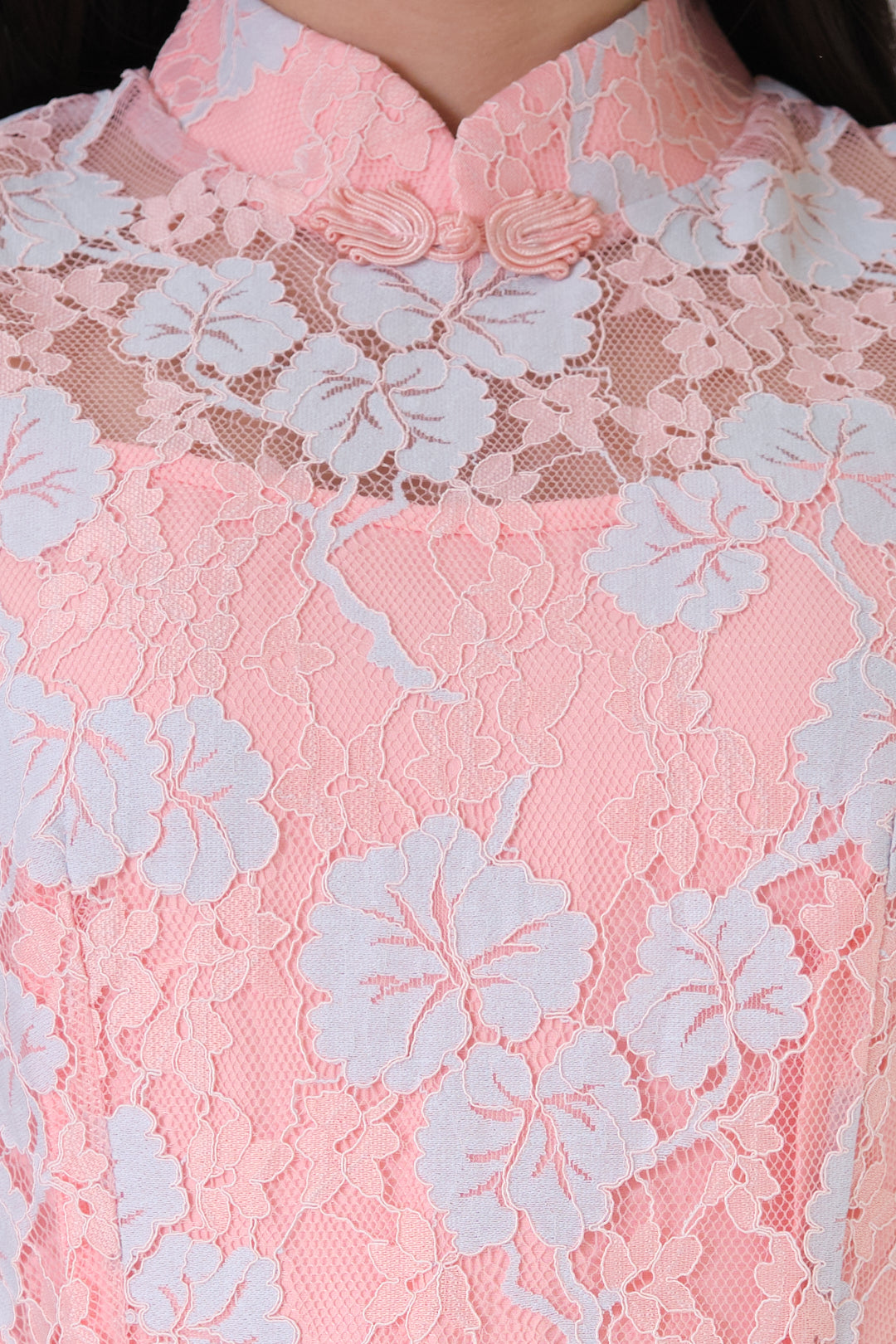 Chixxie Dahlia Lace Cheongsam (Pink)