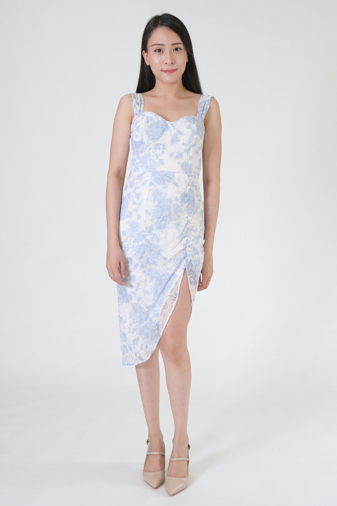 Chixxie Roxy Lace Midi Dress (Blue)