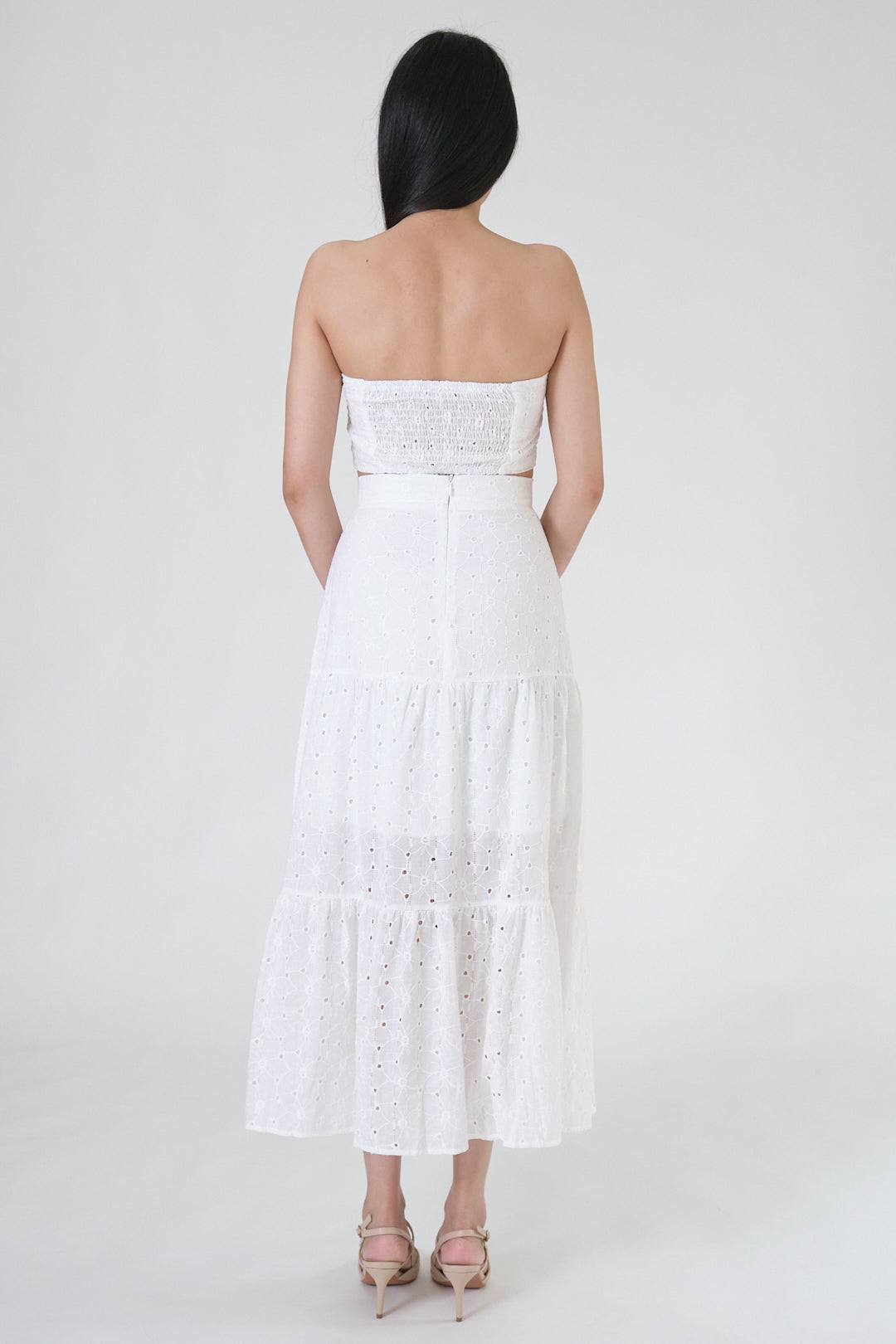 Chixxie Ixia Lace Two-Piece Set (White)