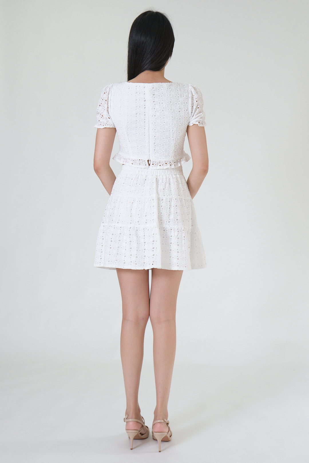 Chixxie Venice Lace Two-Piece Set (White)