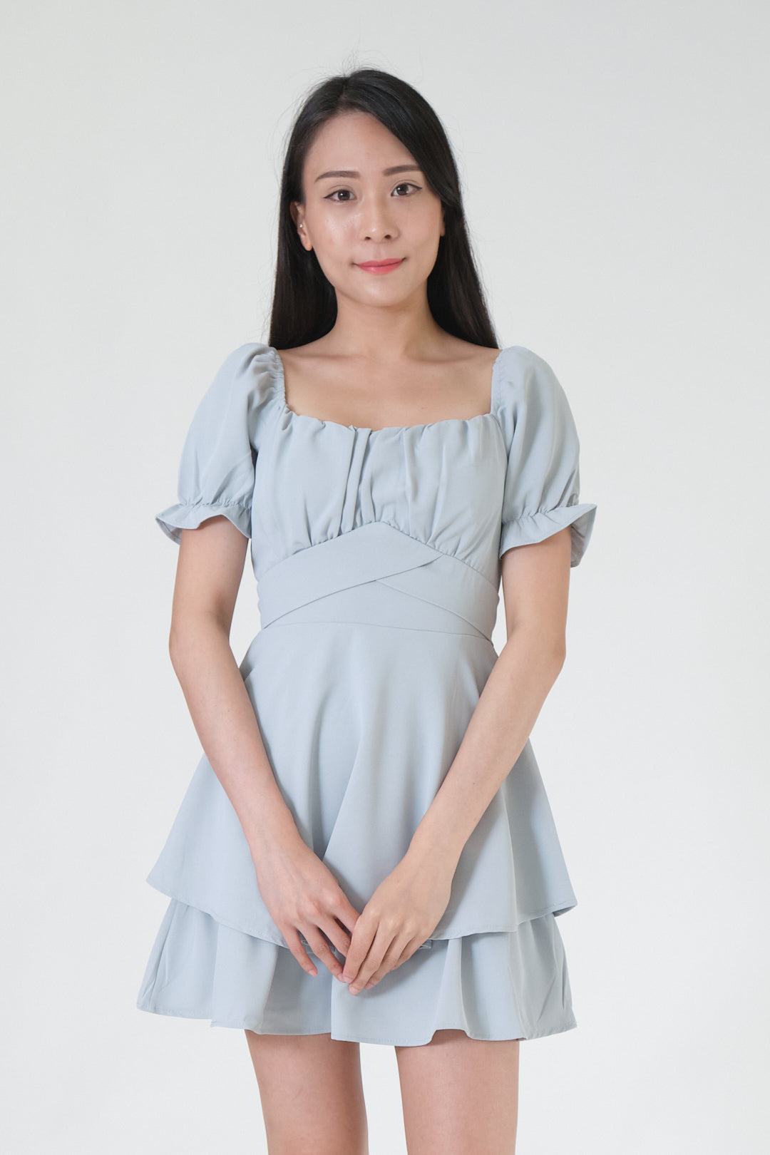 Chixxie Ivy Short Dress (Cyan)
