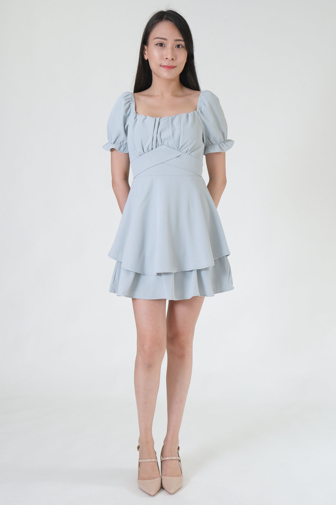 Chixxie Ivy Short Dress (Cyan)