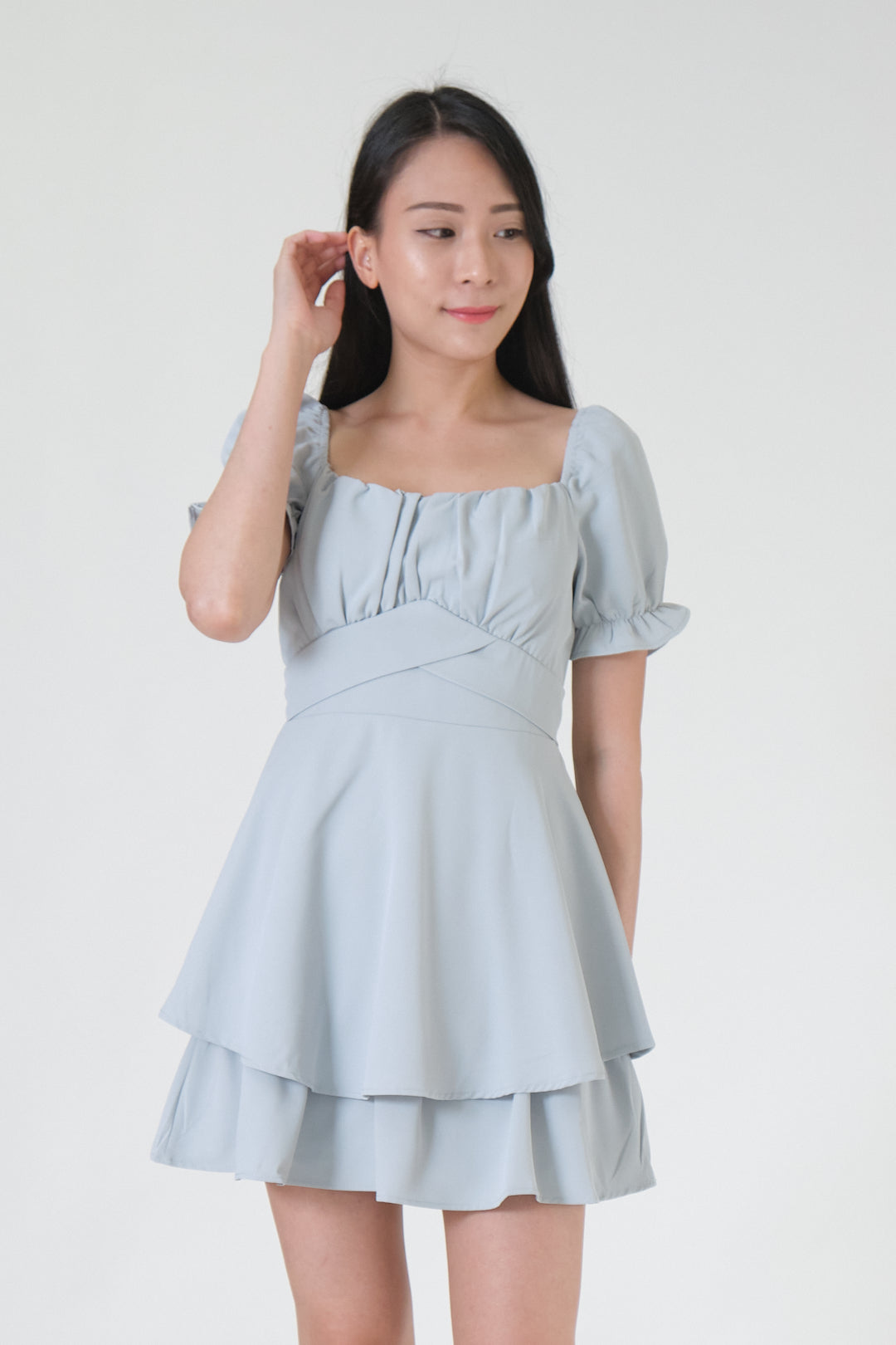 Chixxie Ivy Short Dress (Cyan)
