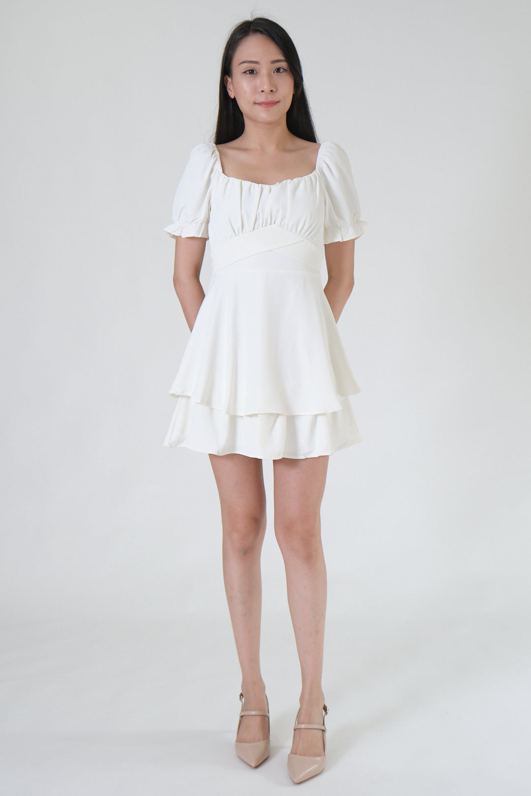 Chixxie Ivy Short Dress (White)
