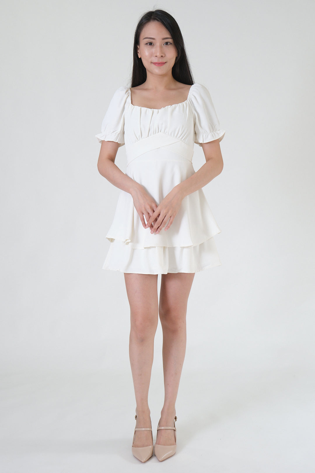 Chixxie Ivy Short Dress (White)