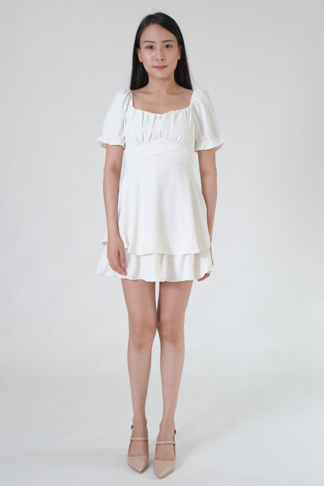 Chixxie Ivy Short Dress (White)