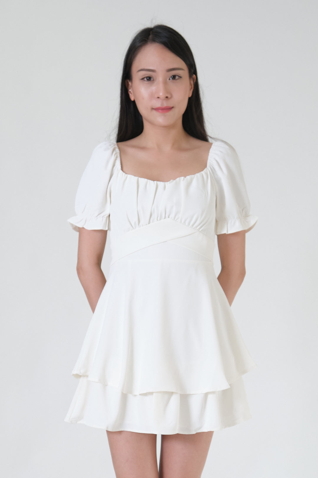 Chixxie Ivy Short Dress (White)