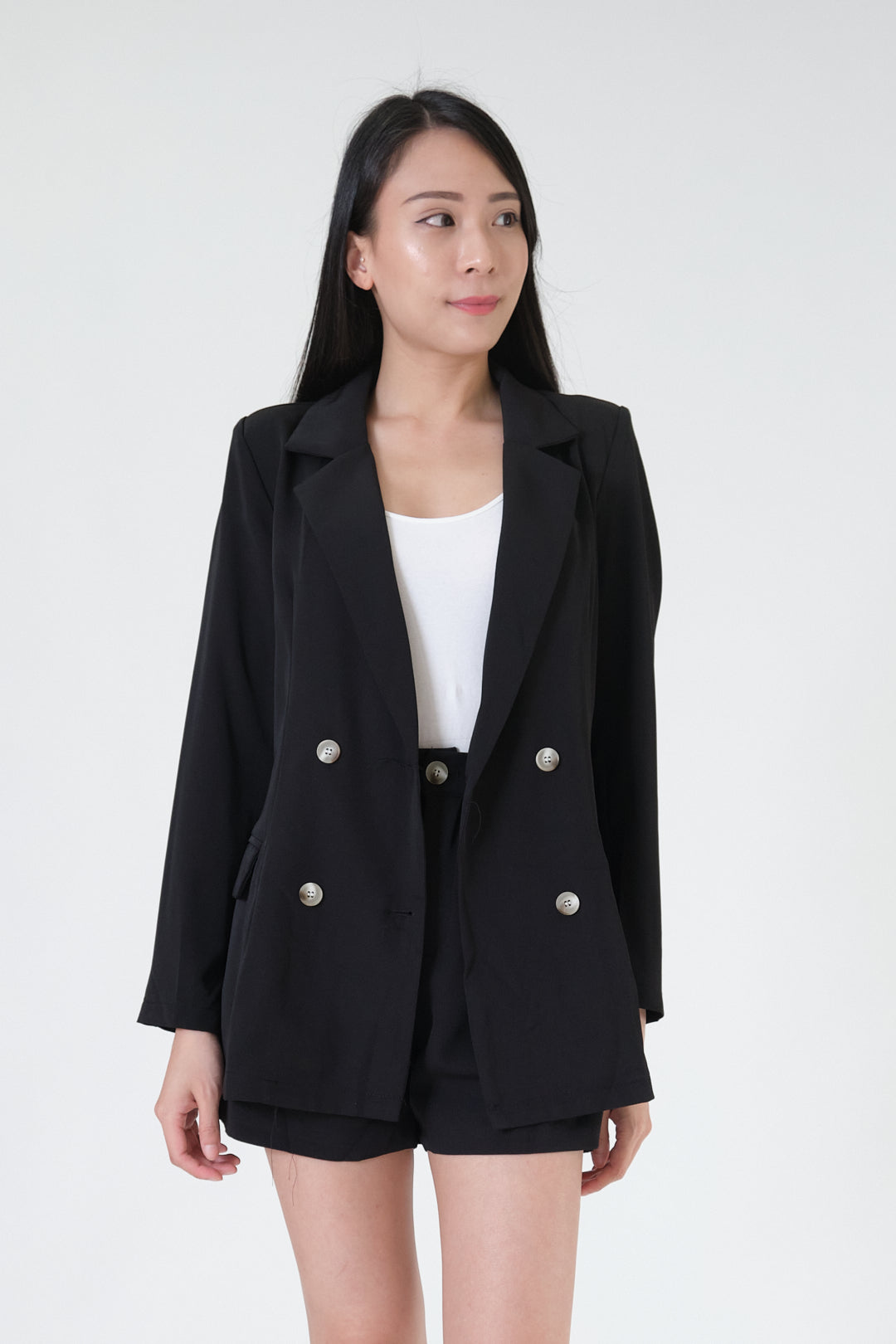Chixxie Sydney Two-Piece Blazer Set (Black)