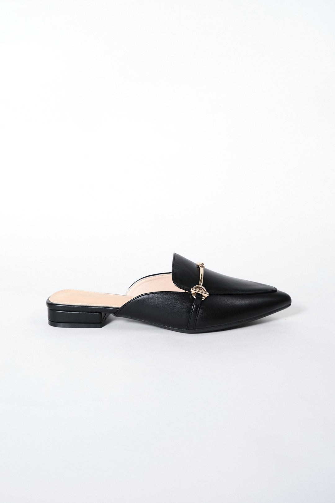 Chixxie XM17 Gold Buckle Pointed Mules
