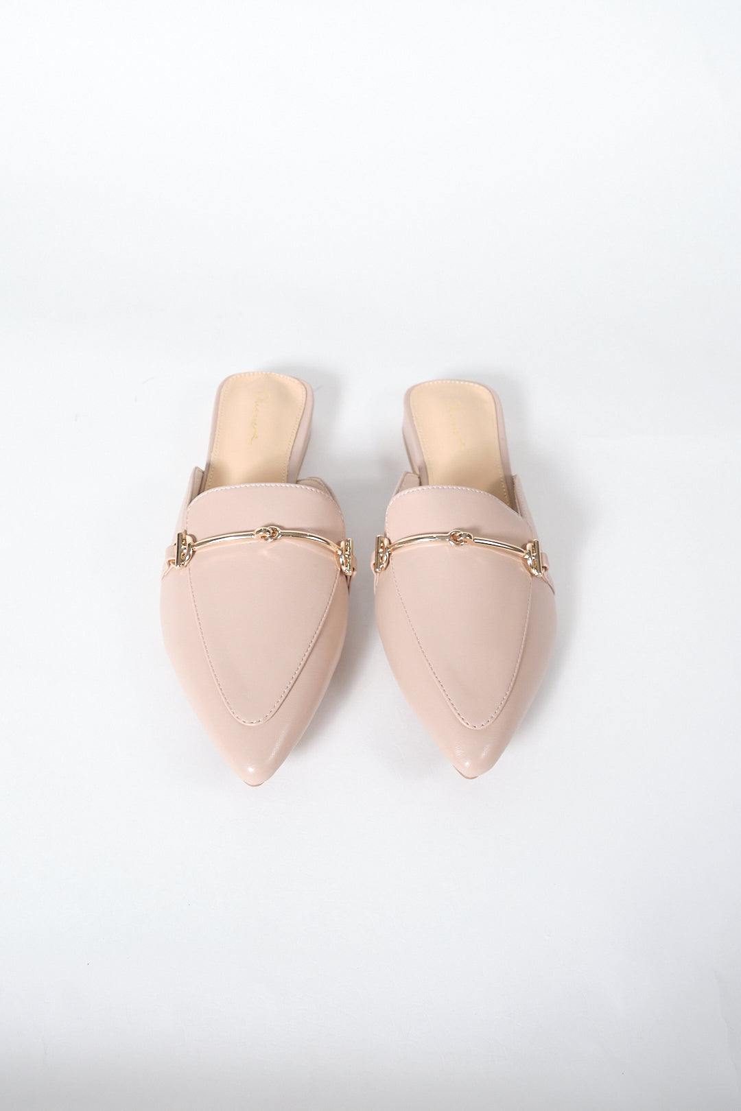 Chixxie XM17 Gold Buckle Pointed Mules