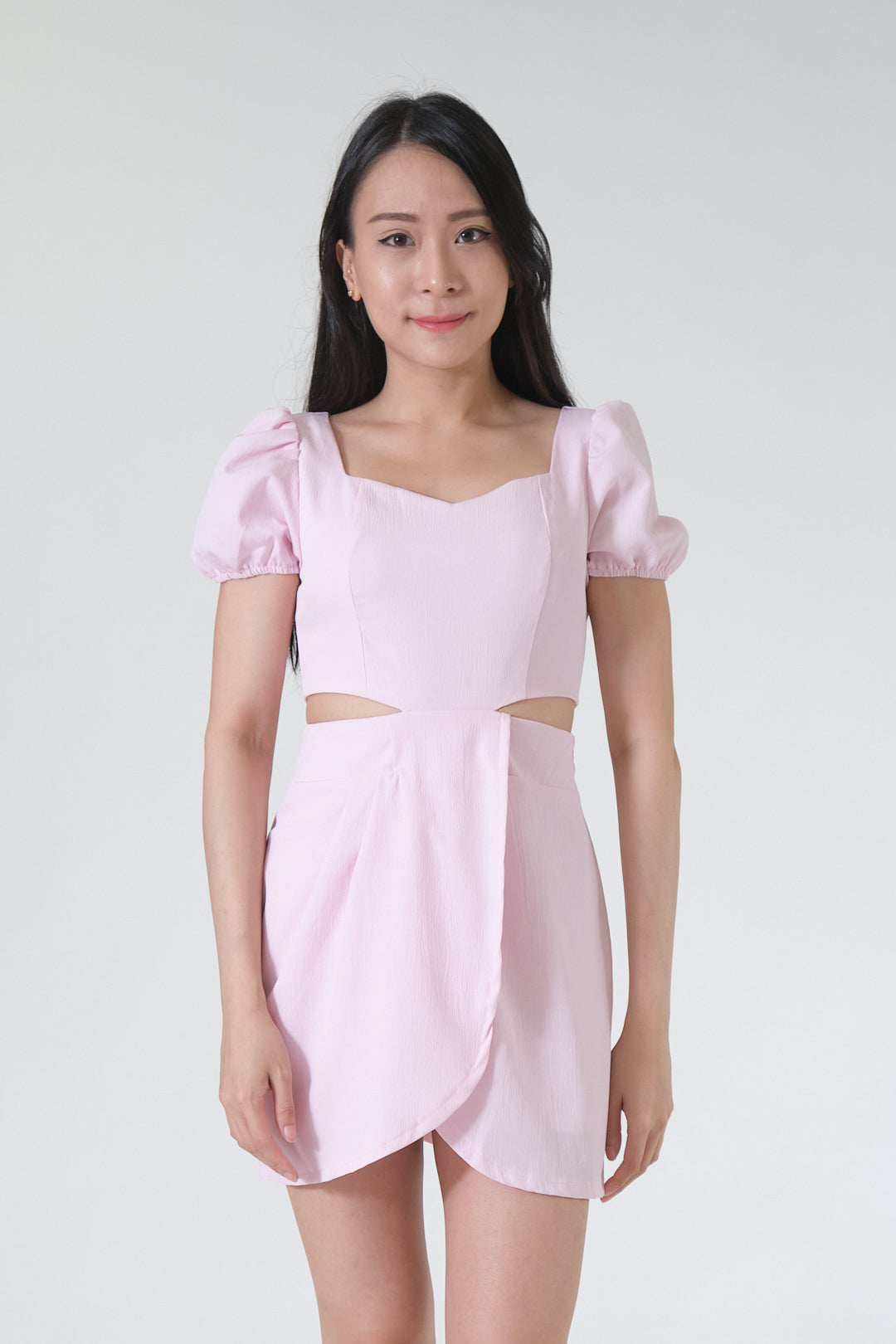 Chixxie Penny Cutout Short Dress (Pink)