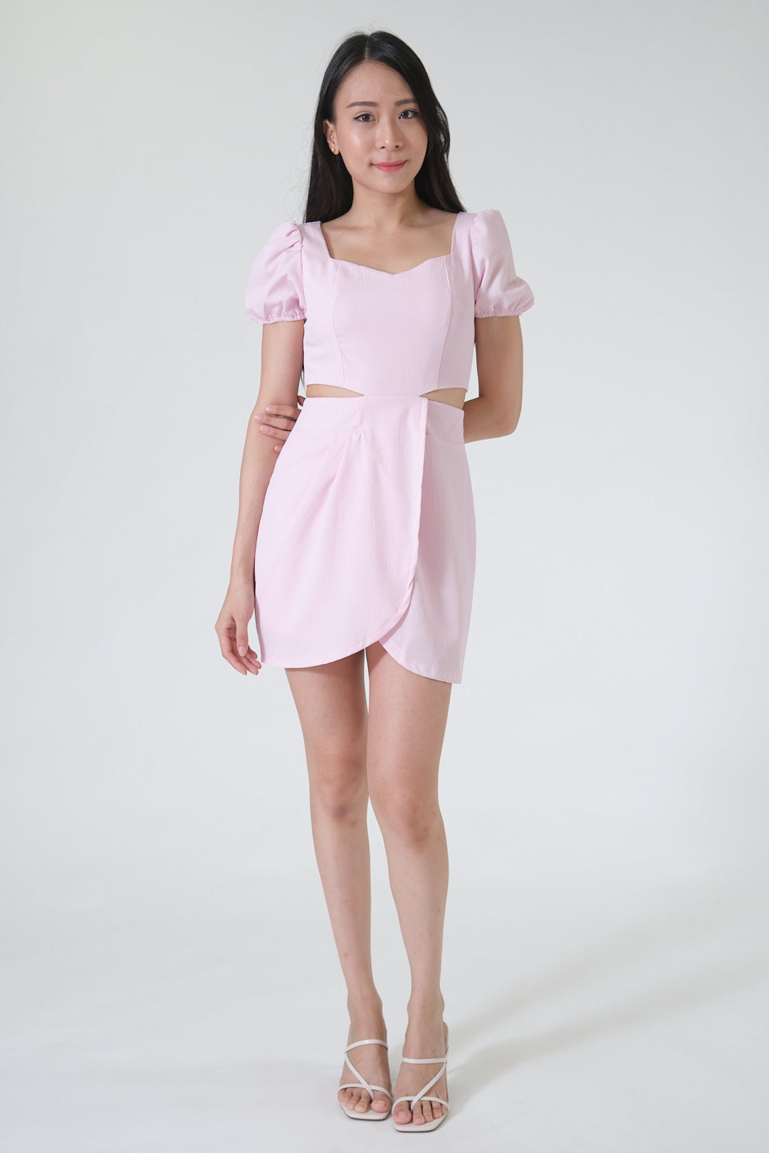 Chixxie Penny Cutout Short Dress (Pink)