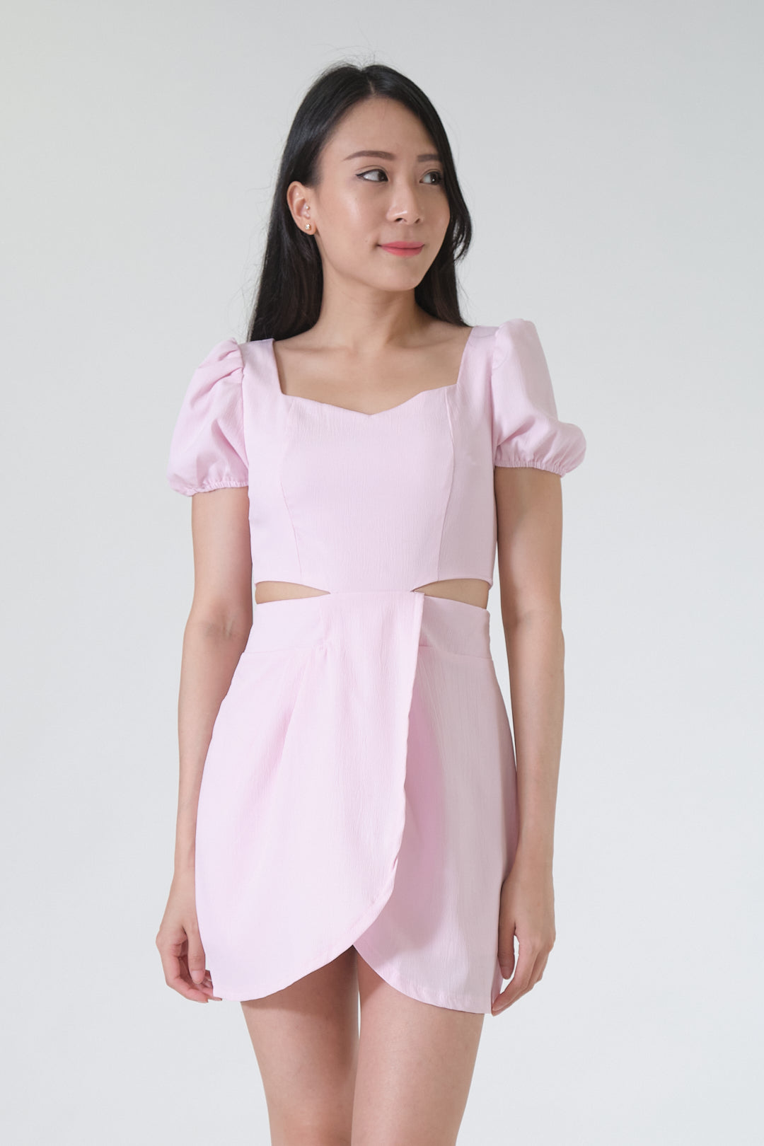 Chixxie Penny Cutout Short Dress (Pink)
