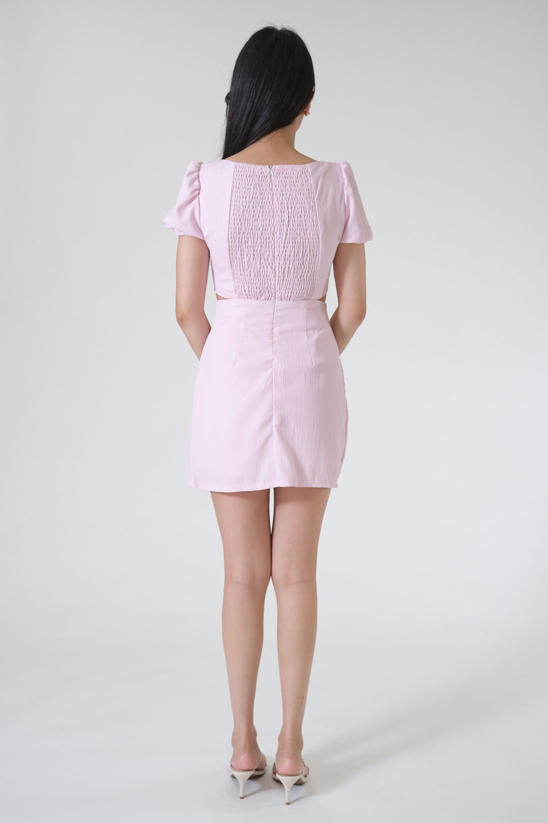 Chixxie Penny Cutout Short Dress (Pink)