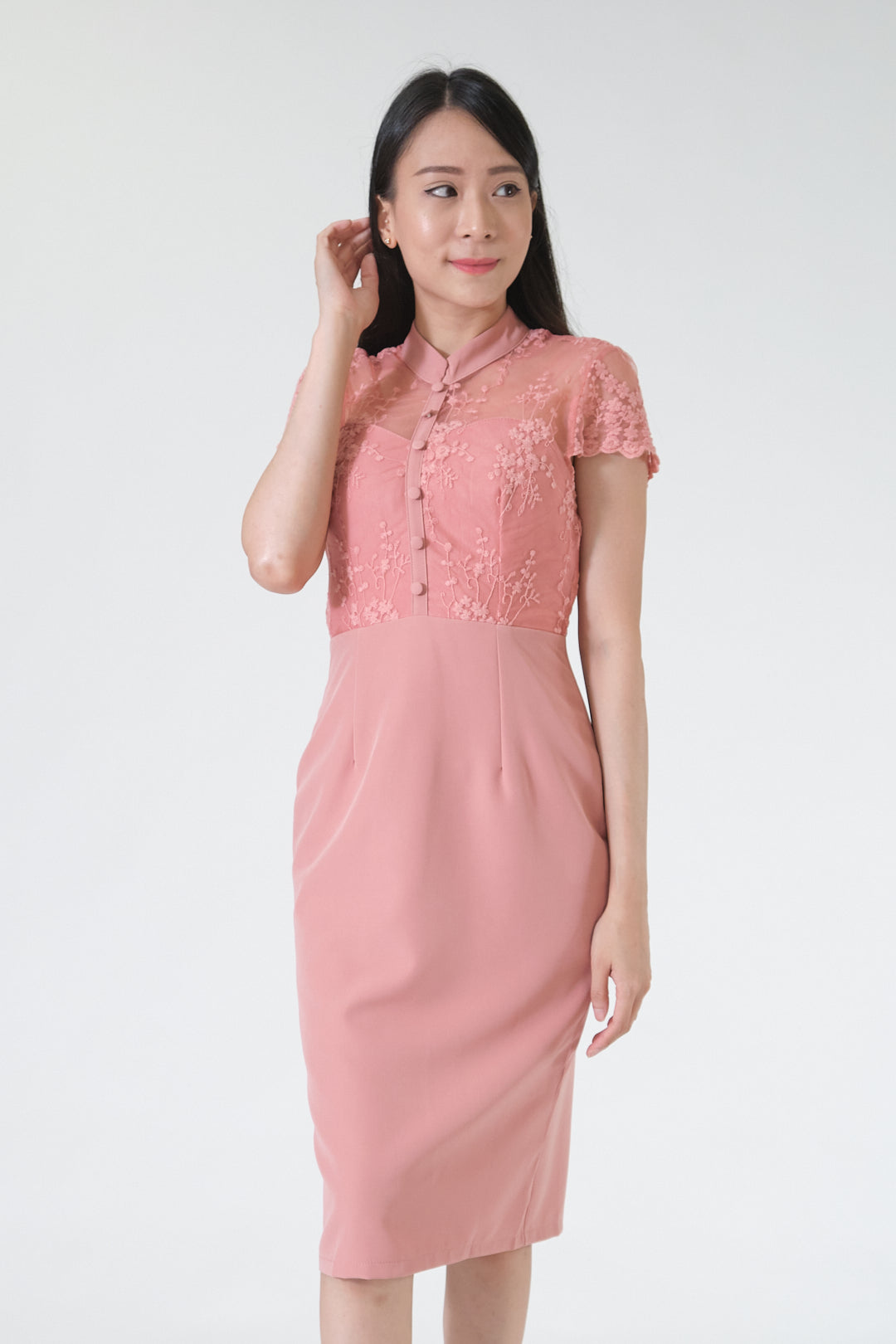 Chixxie Rosalie Cheongsam (Pink)