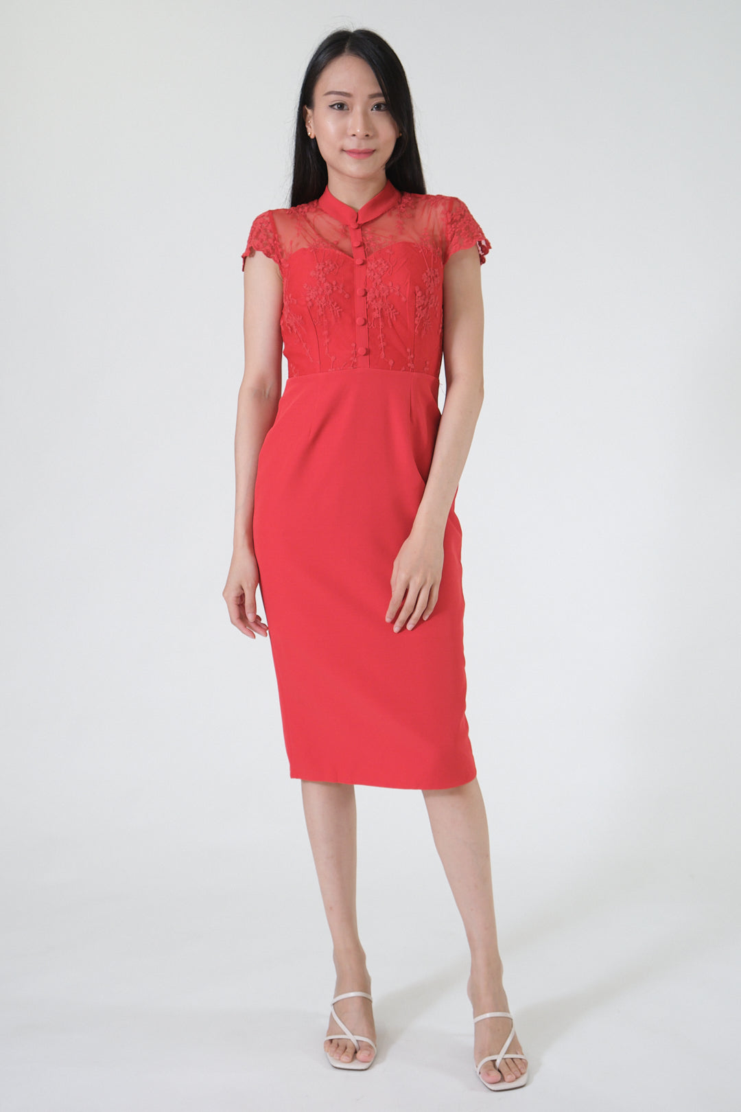 Chixxie Rosalie Cheongsam (Red)