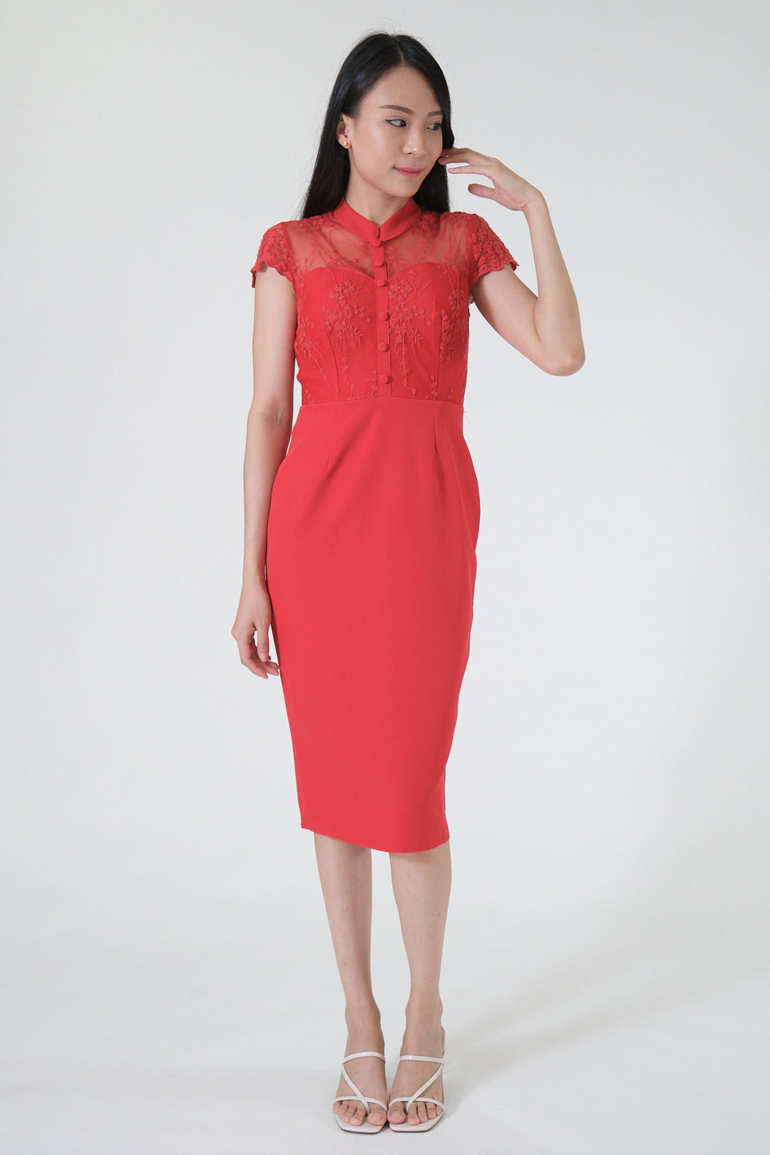 Chixxie Rosalie Cheongsam (Red)