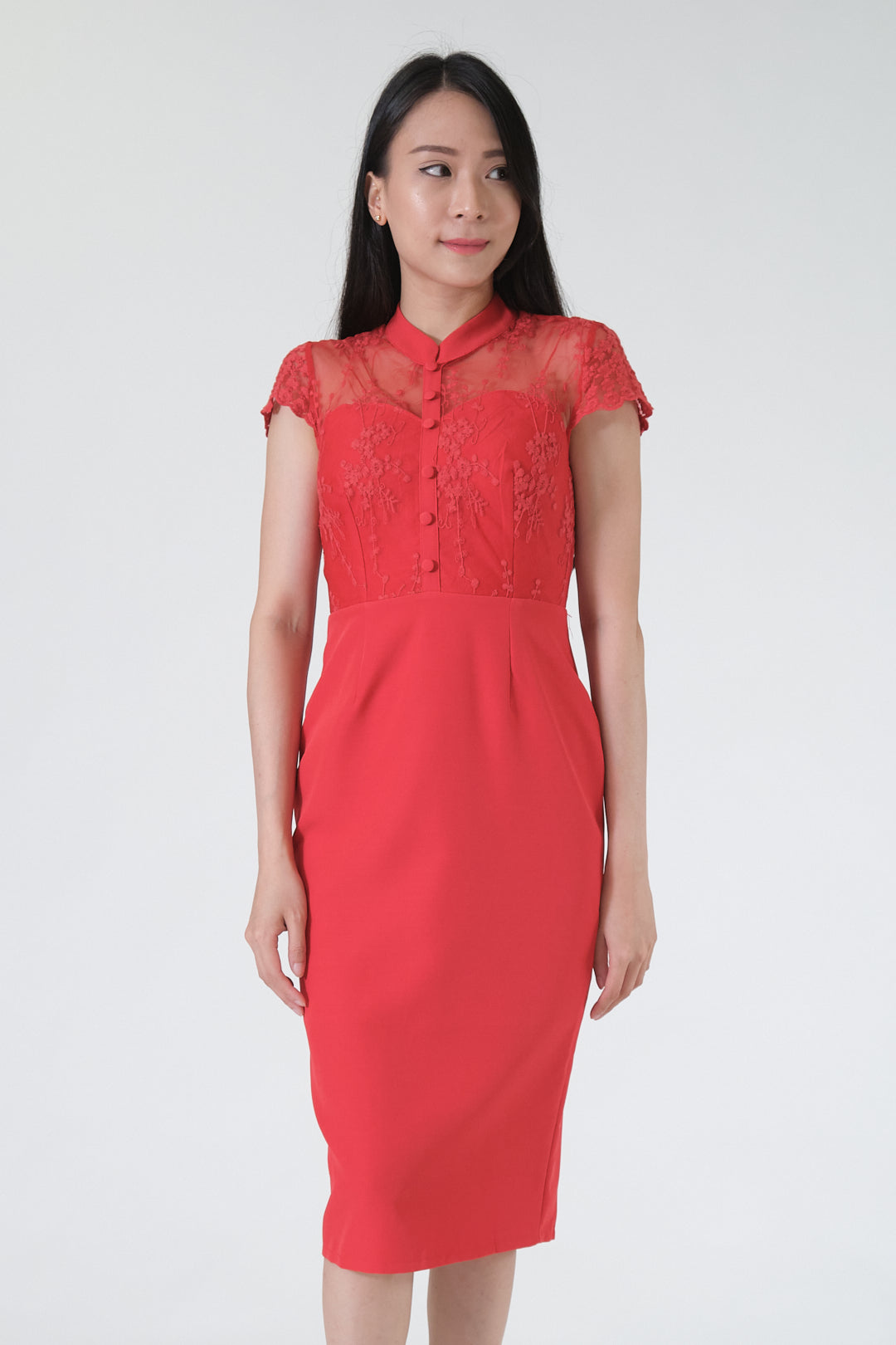 Chixxie Rosalie Cheongsam (Red)