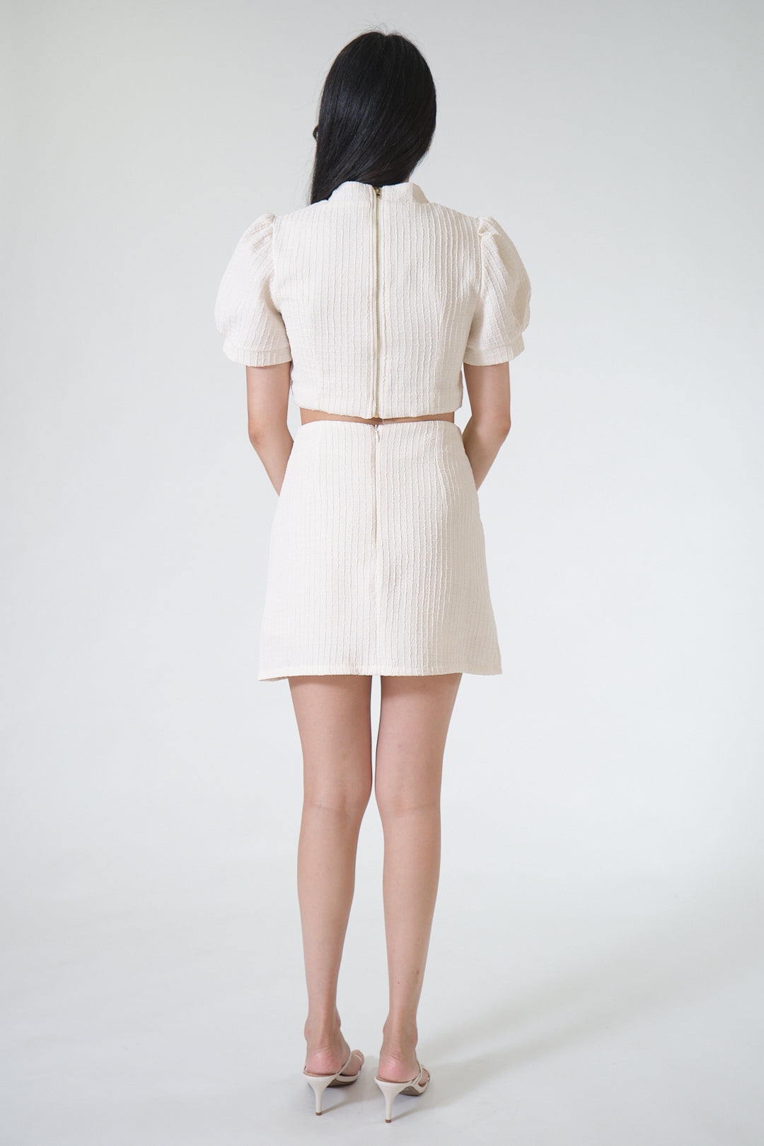Chixxie Cassandra Cheongsam Two-Piece Set (Cream)