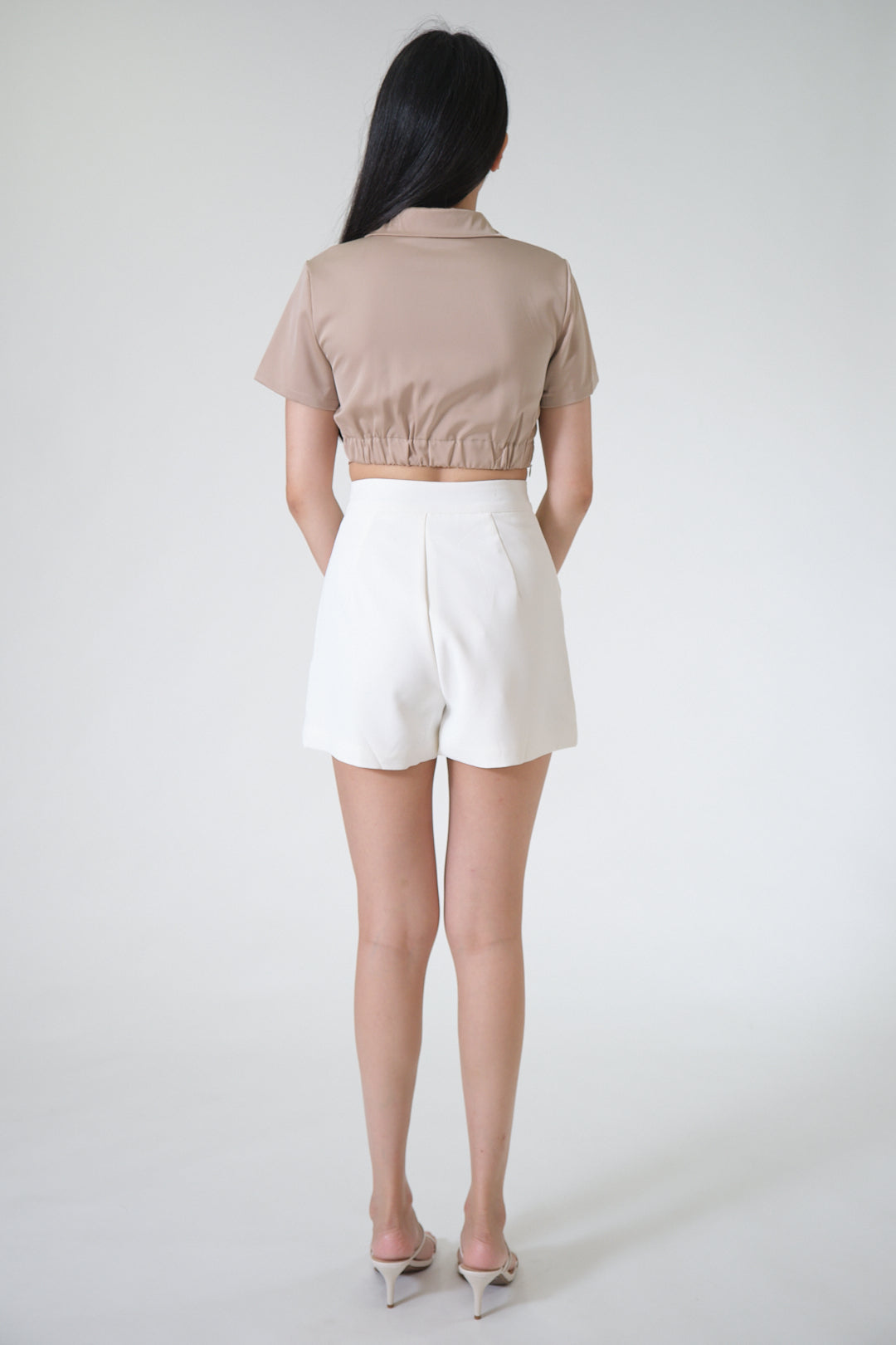 Chixxie Peyton Twist Crop Top (Khaki)