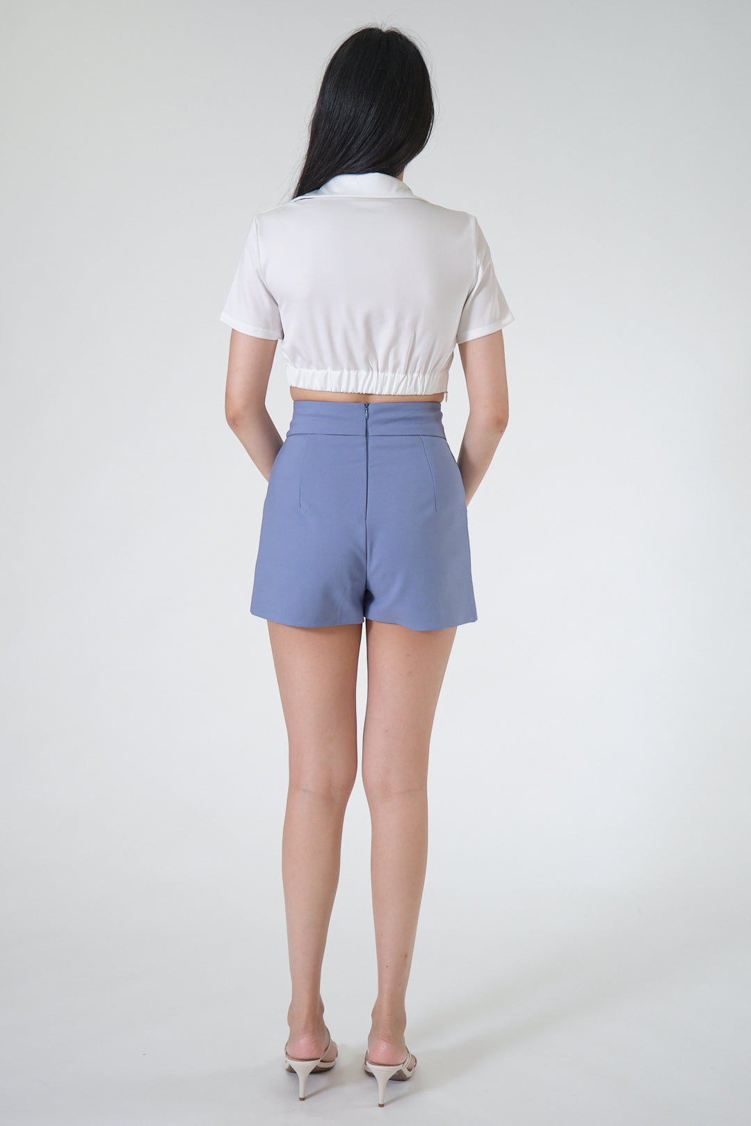 Chixxie Peyton Twist Crop Top (White)