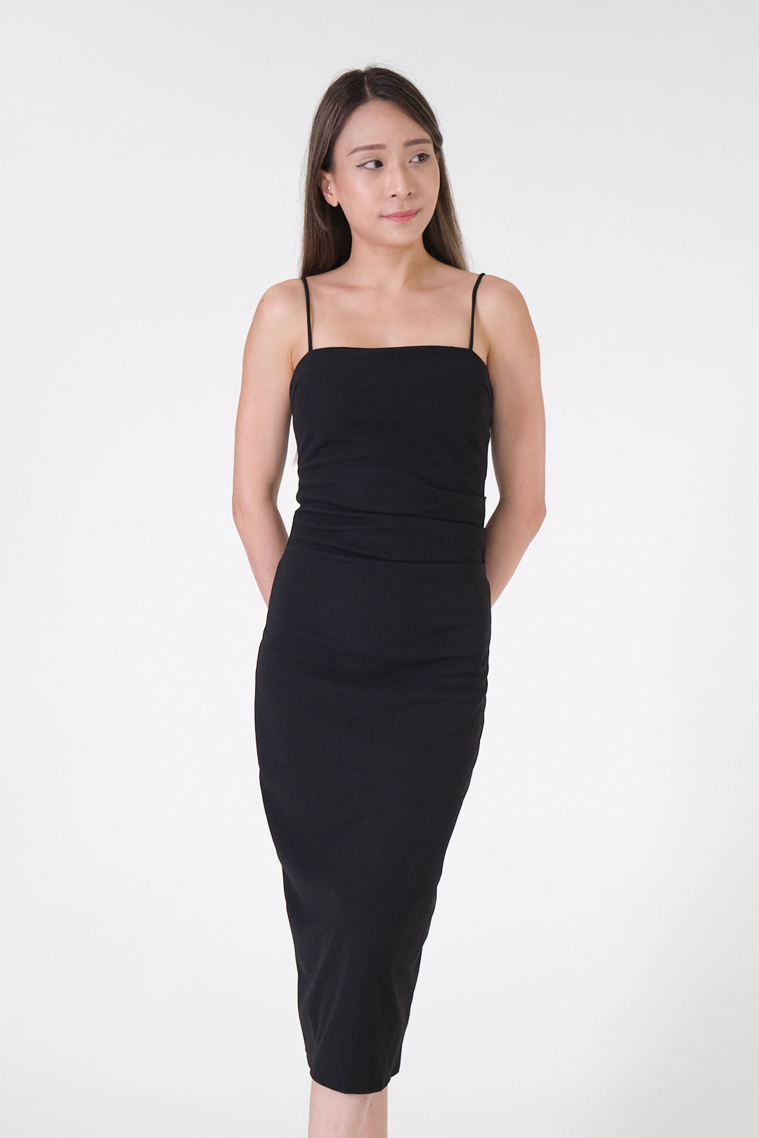 Chixxie Miley Midi Dress (Black)