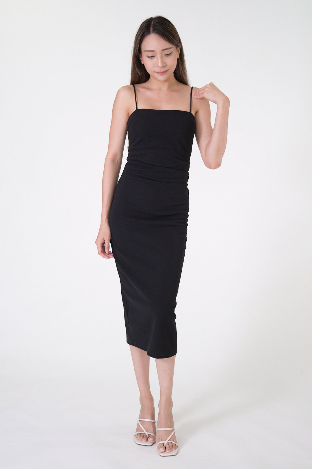 Chixxie Miley Midi Dress (Black)