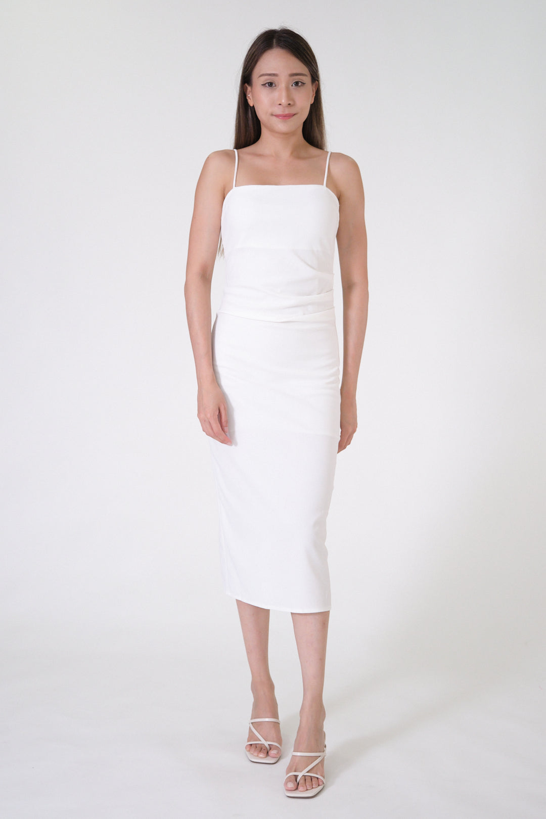 Chixxie Miley Midi Dress (White)