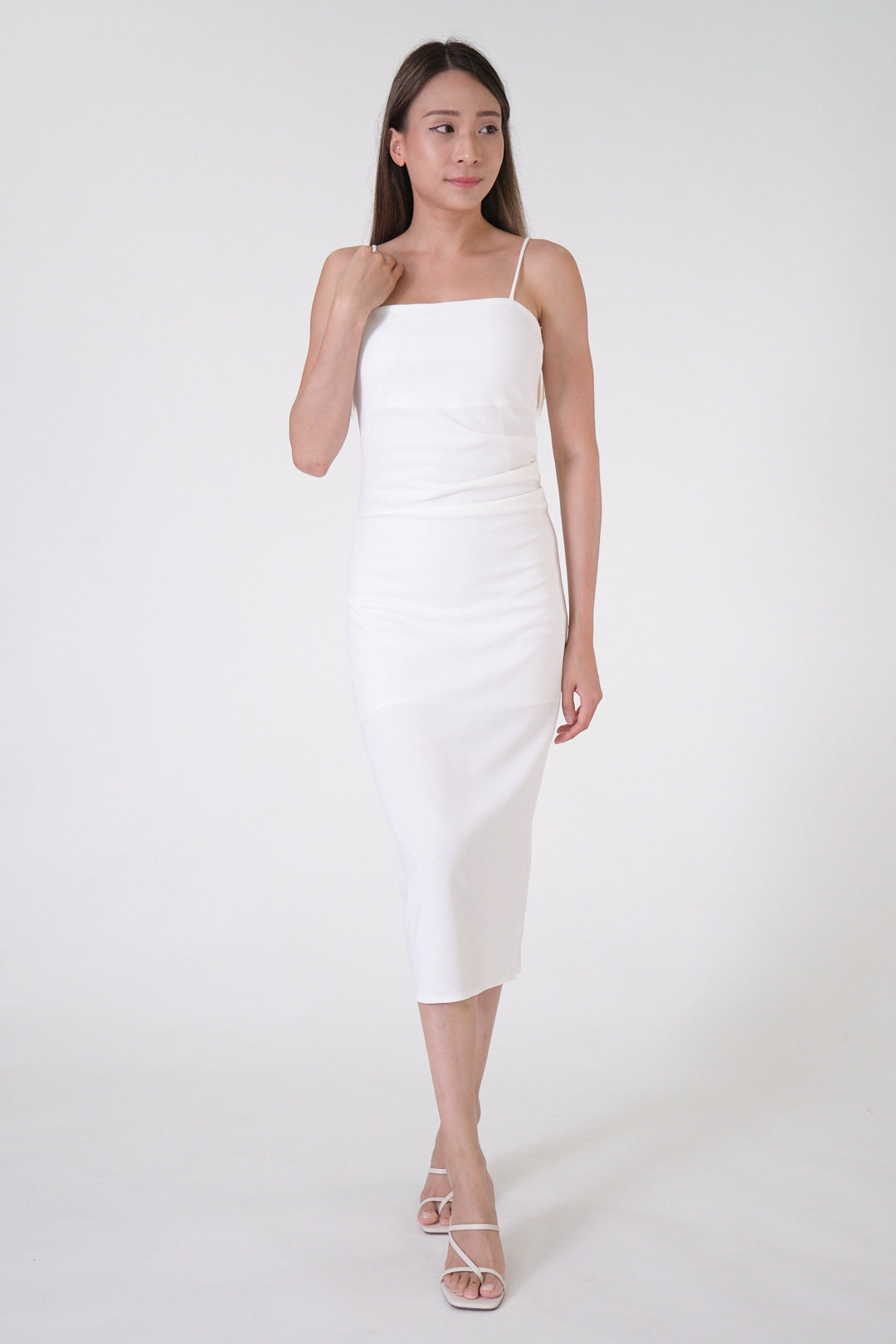 Chixxie Miley Midi Dress (White)