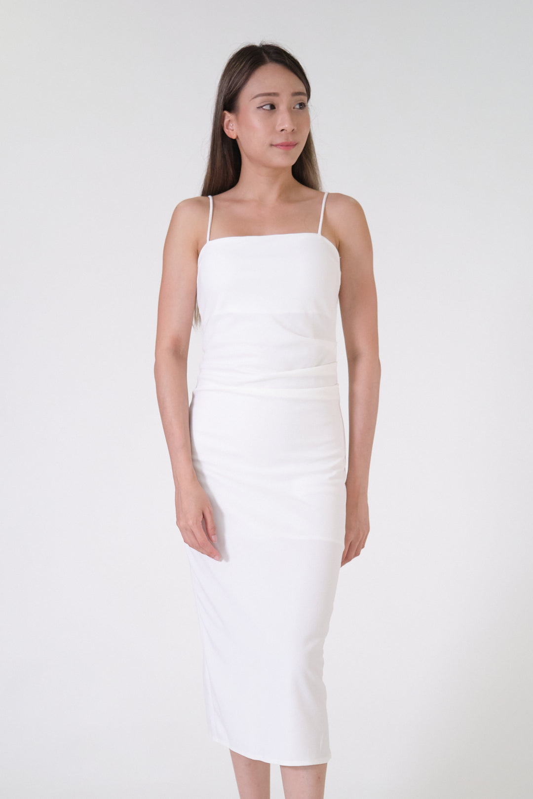 Chixxie Miley Midi Dress (White)