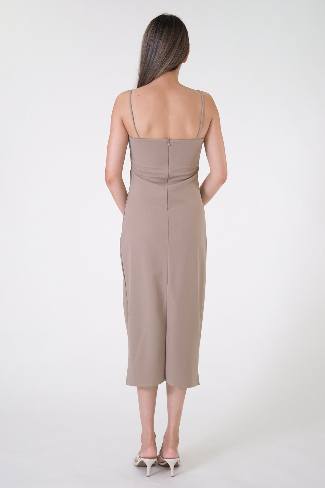 Chixxie Miley Midi Dress (Khaki)