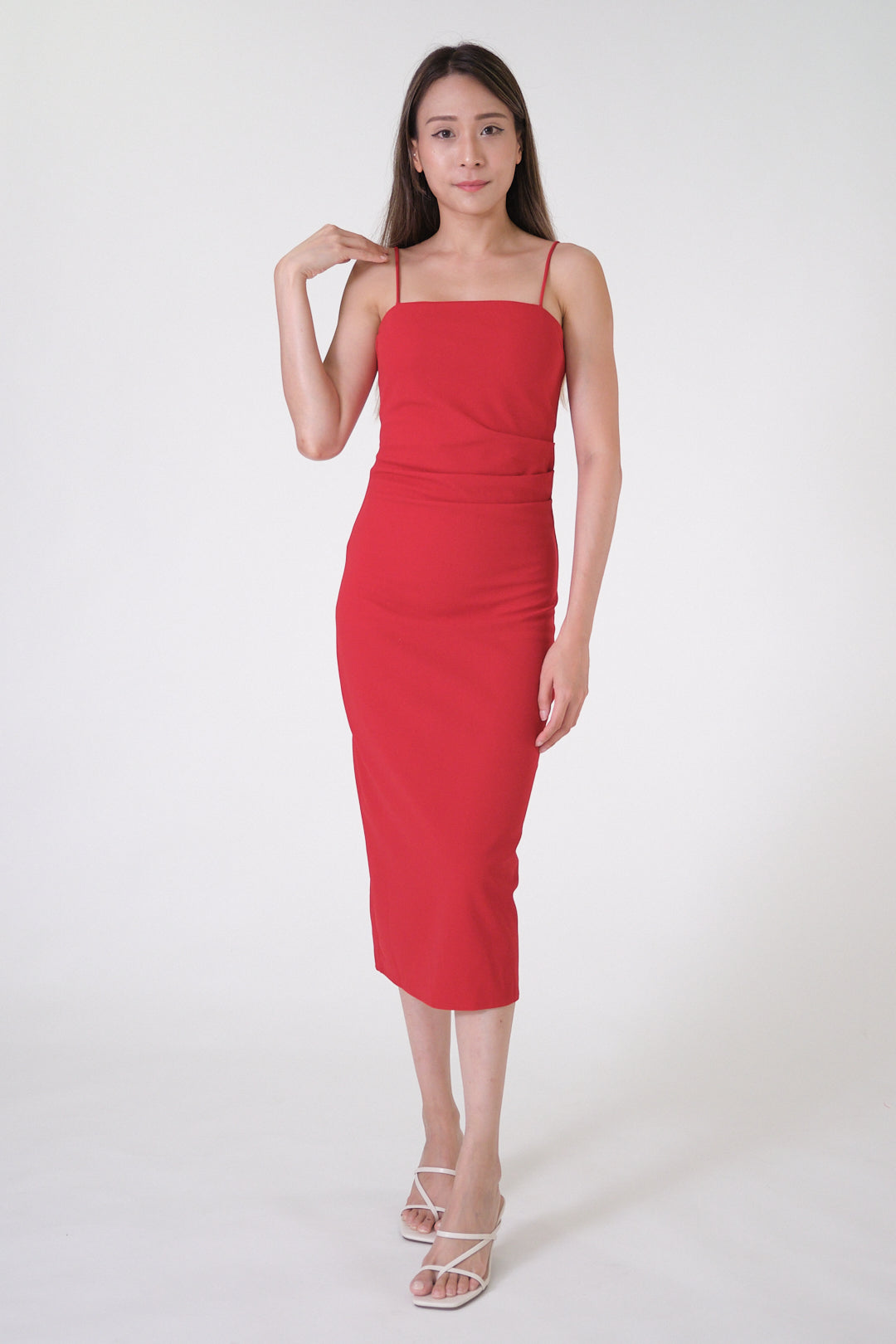Chixxie Miley Midi Dress (Red)
