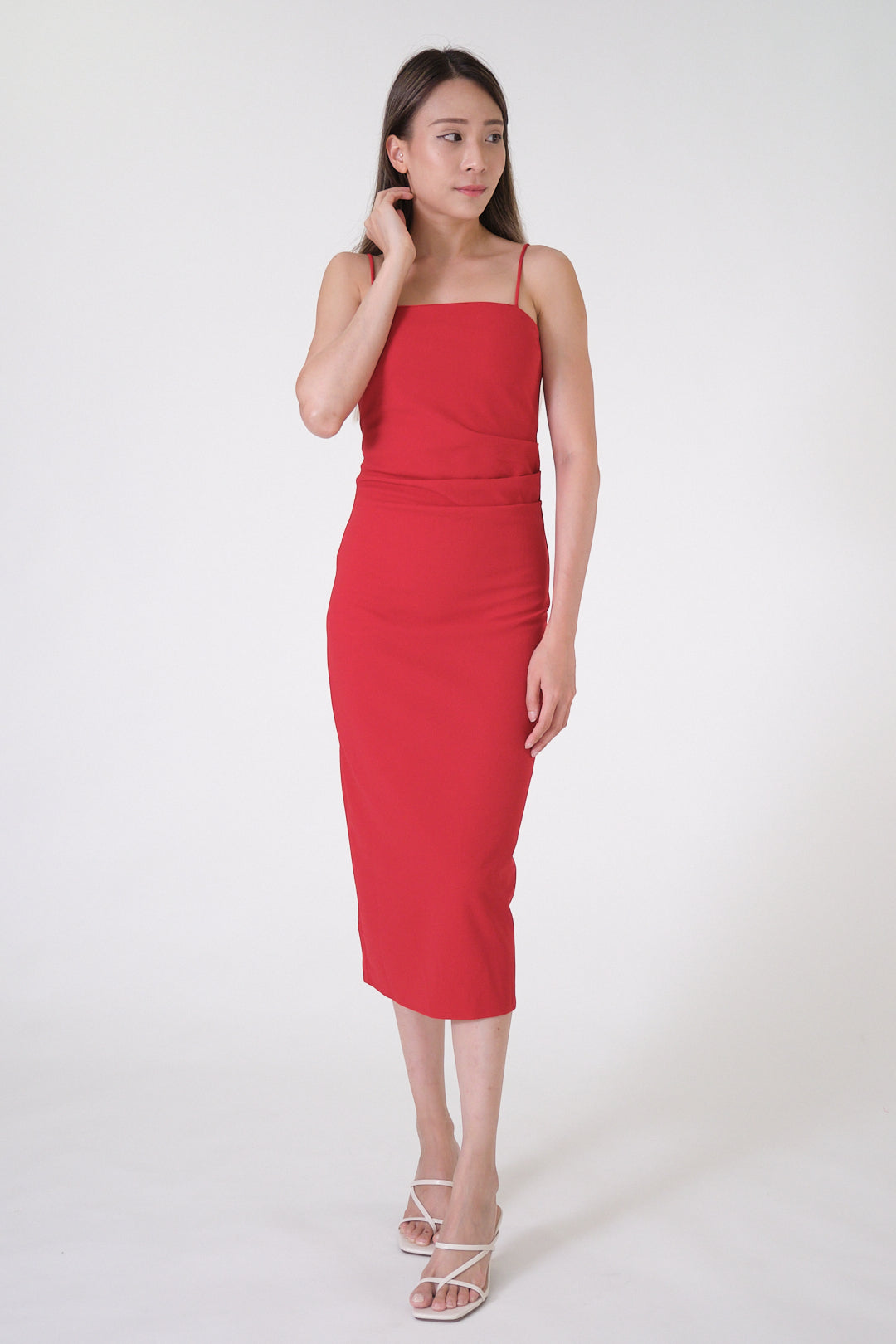 Chixxie Miley Midi Dress (Red)