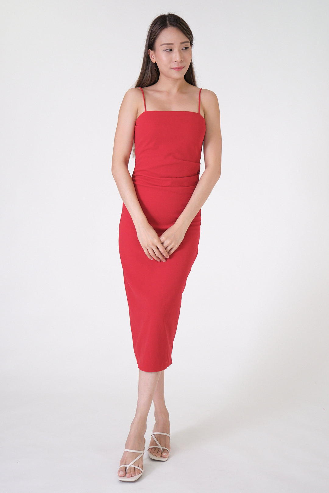 Chixxie Miley Midi Dress (Red)