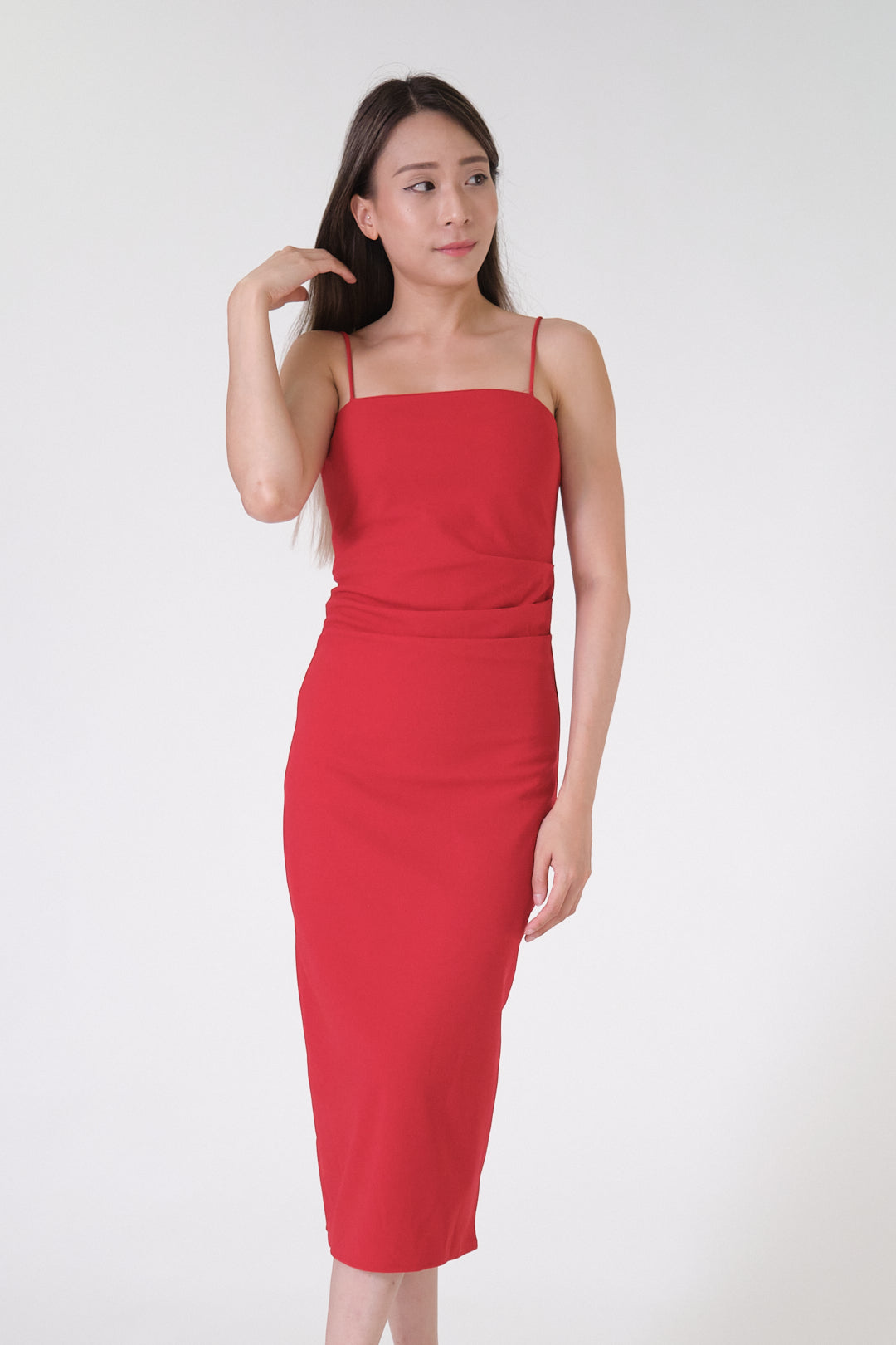 Chixxie Miley Midi Dress (Red)