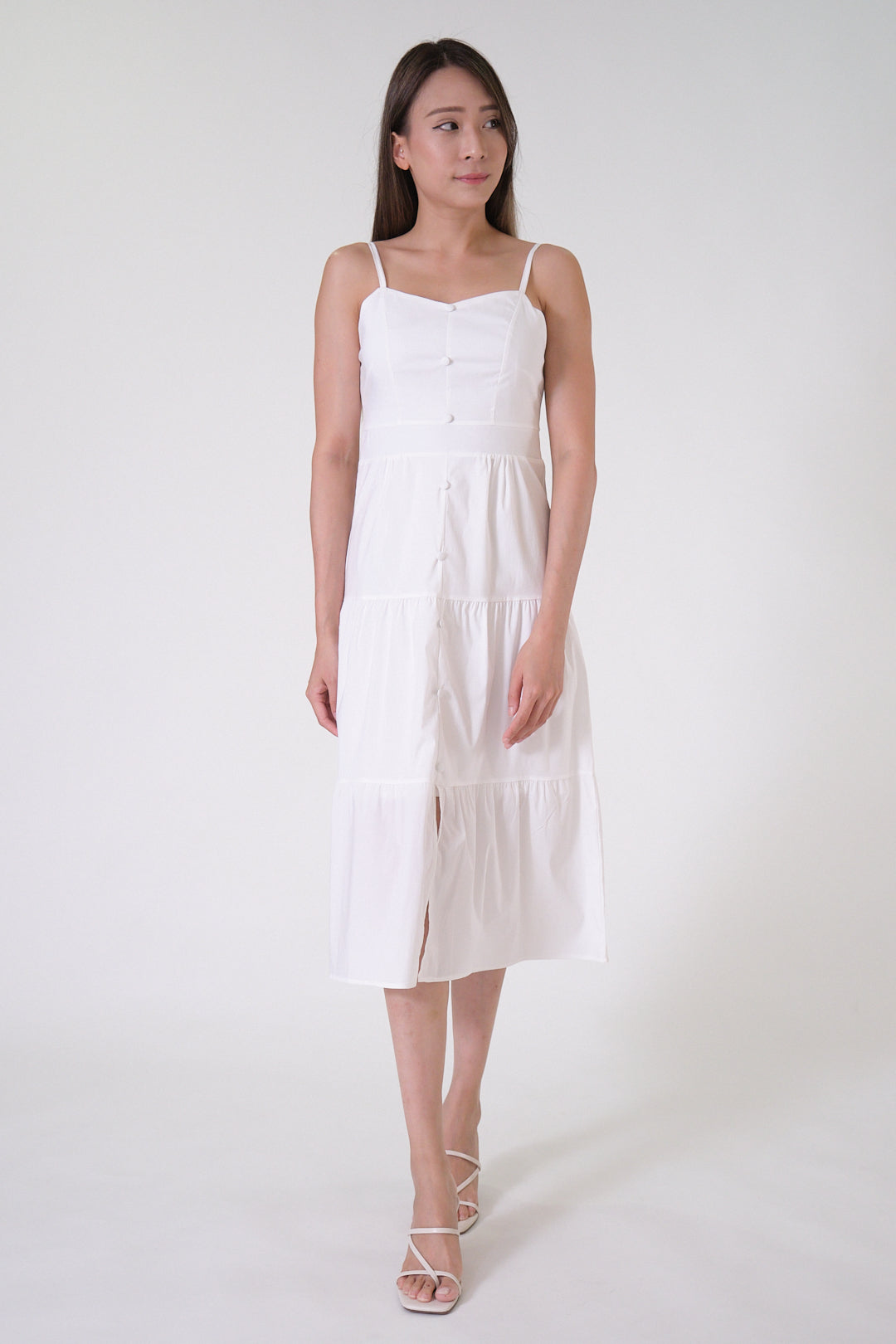Chixxie Jocelyn Midi Dress (White)