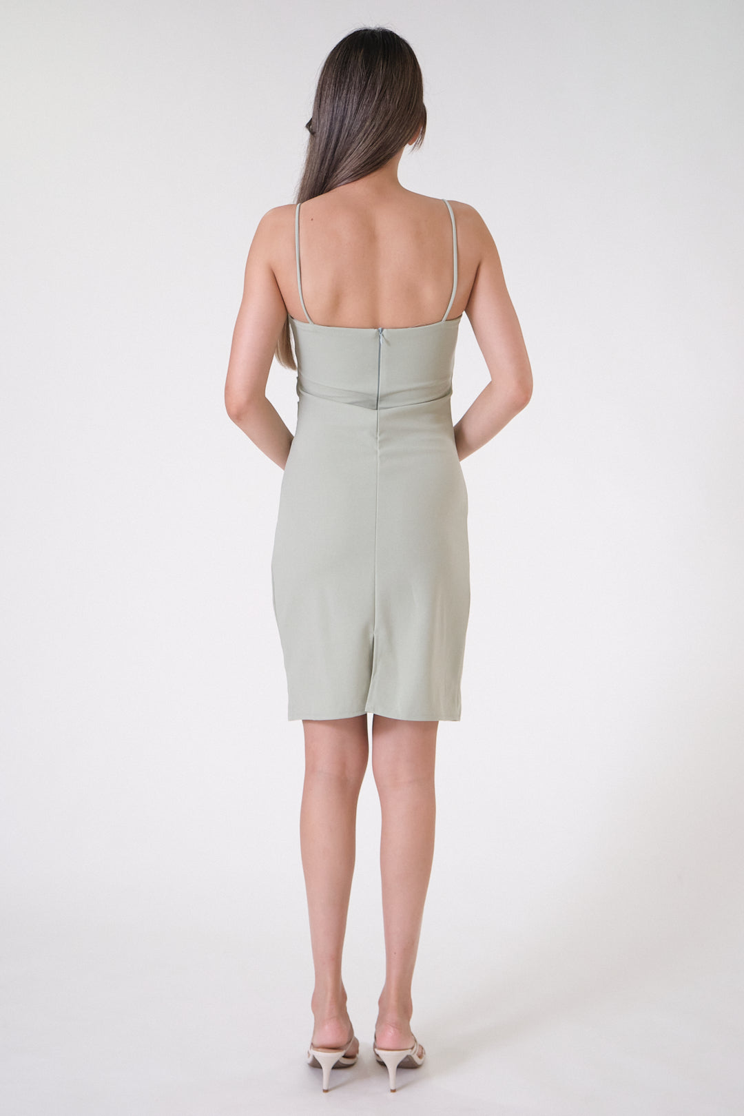 Chixxie Rylie Short Dress (Sage)