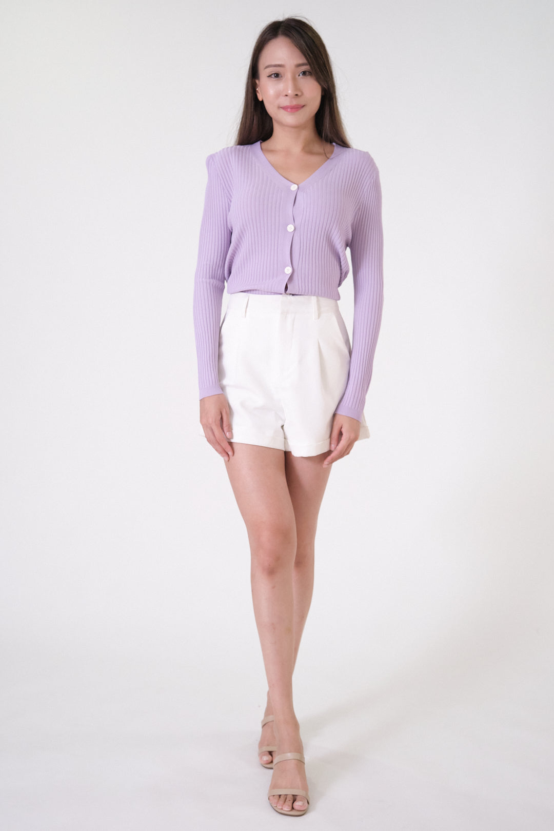 Chixxie Lainey Crop Cardigan (Purple)