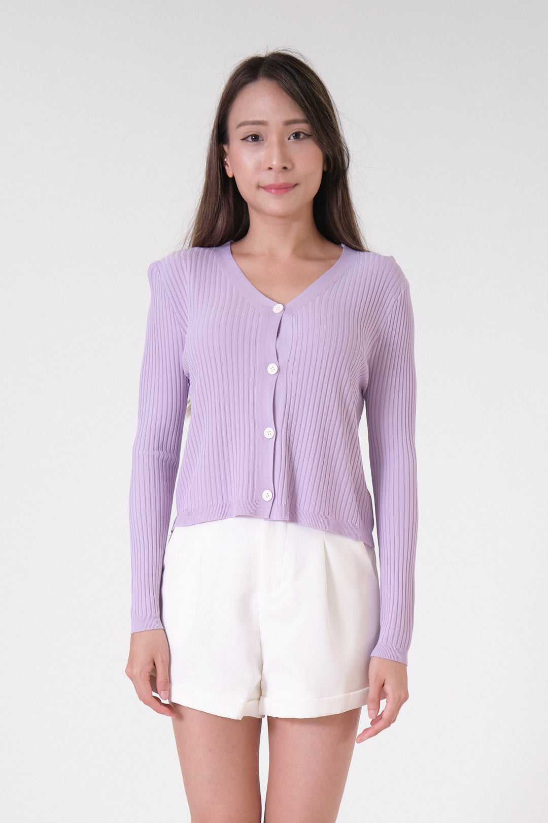 Chixxie Lainey Crop Cardigan (Purple)