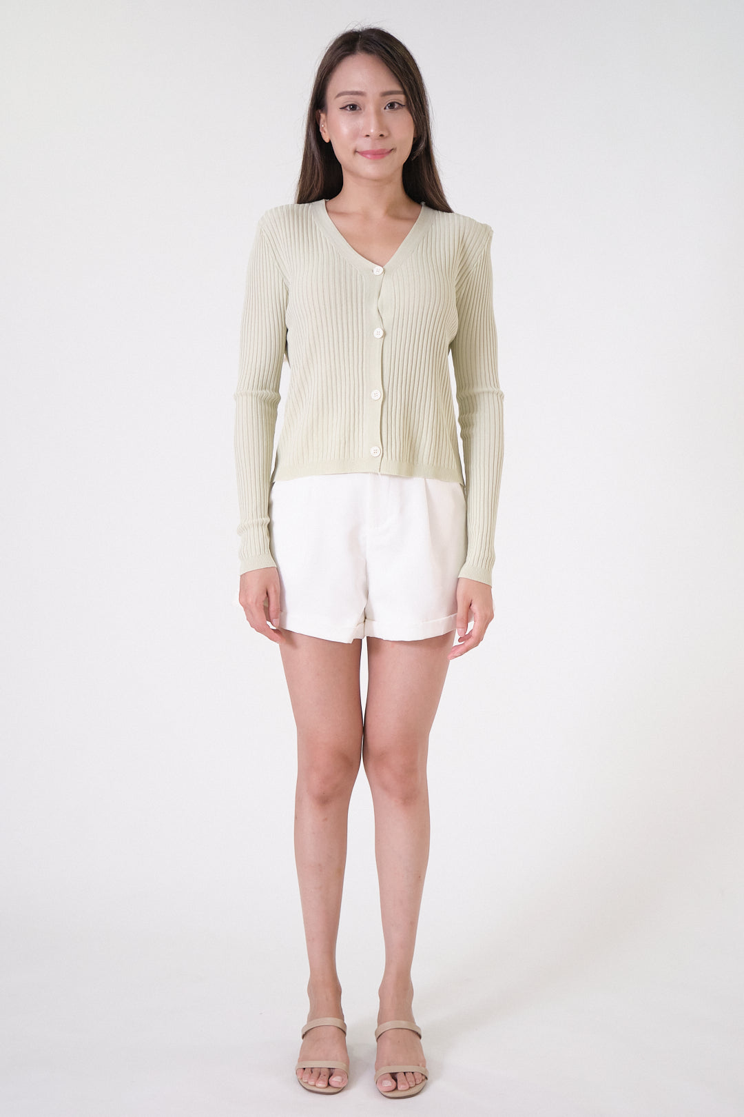 Chixxie Lainey Crop Cardigan (Green)