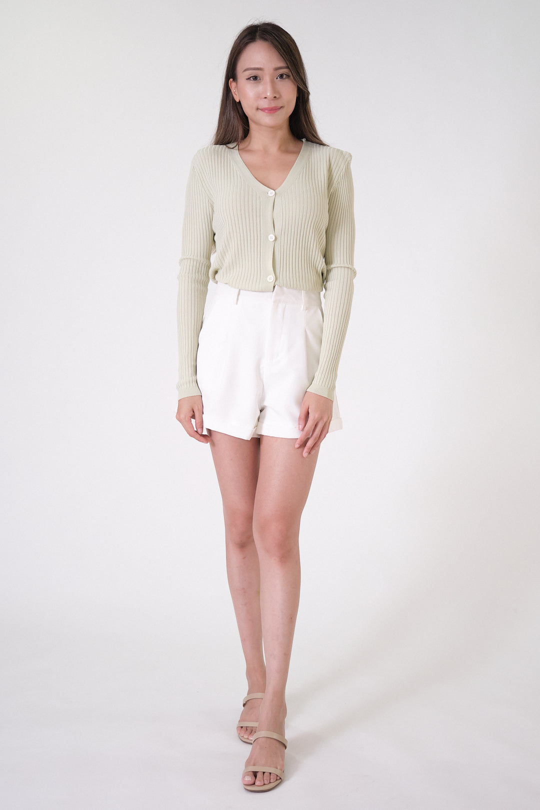 Chixxie Lainey Crop Cardigan (Green)