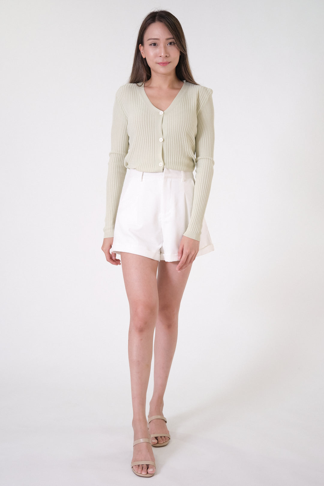Chixxie Lainey Crop Cardigan (Green)