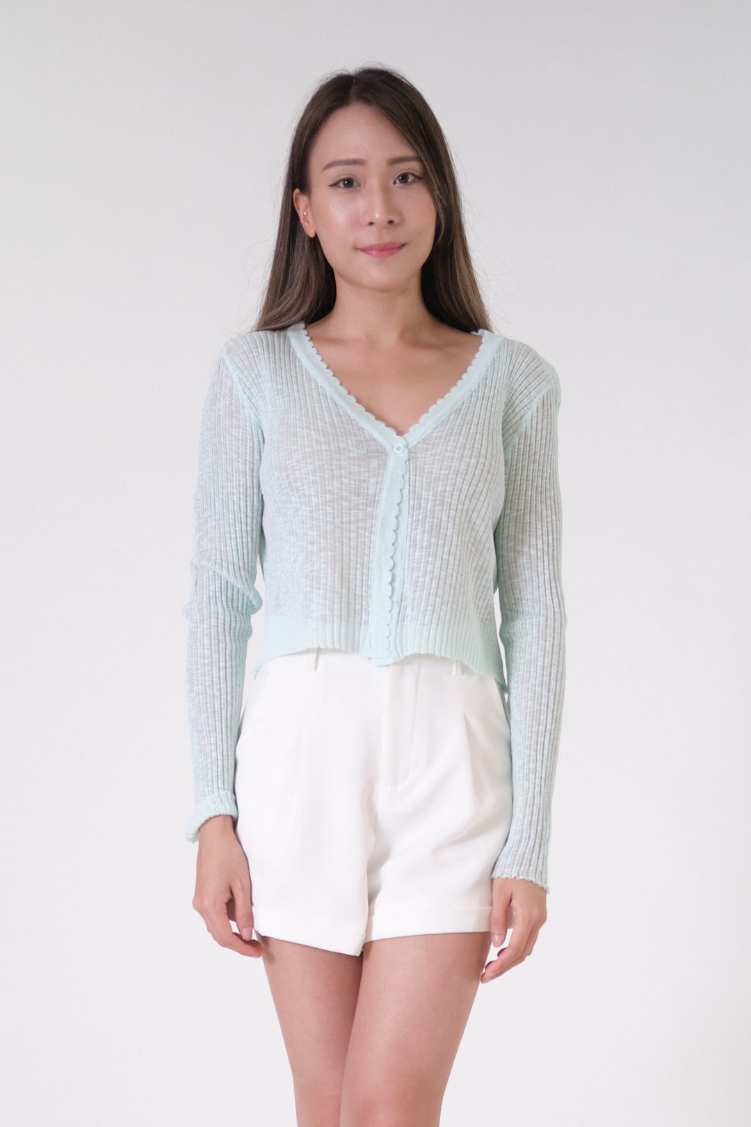 Chixxie Meghan Crop Cardigan (Green)