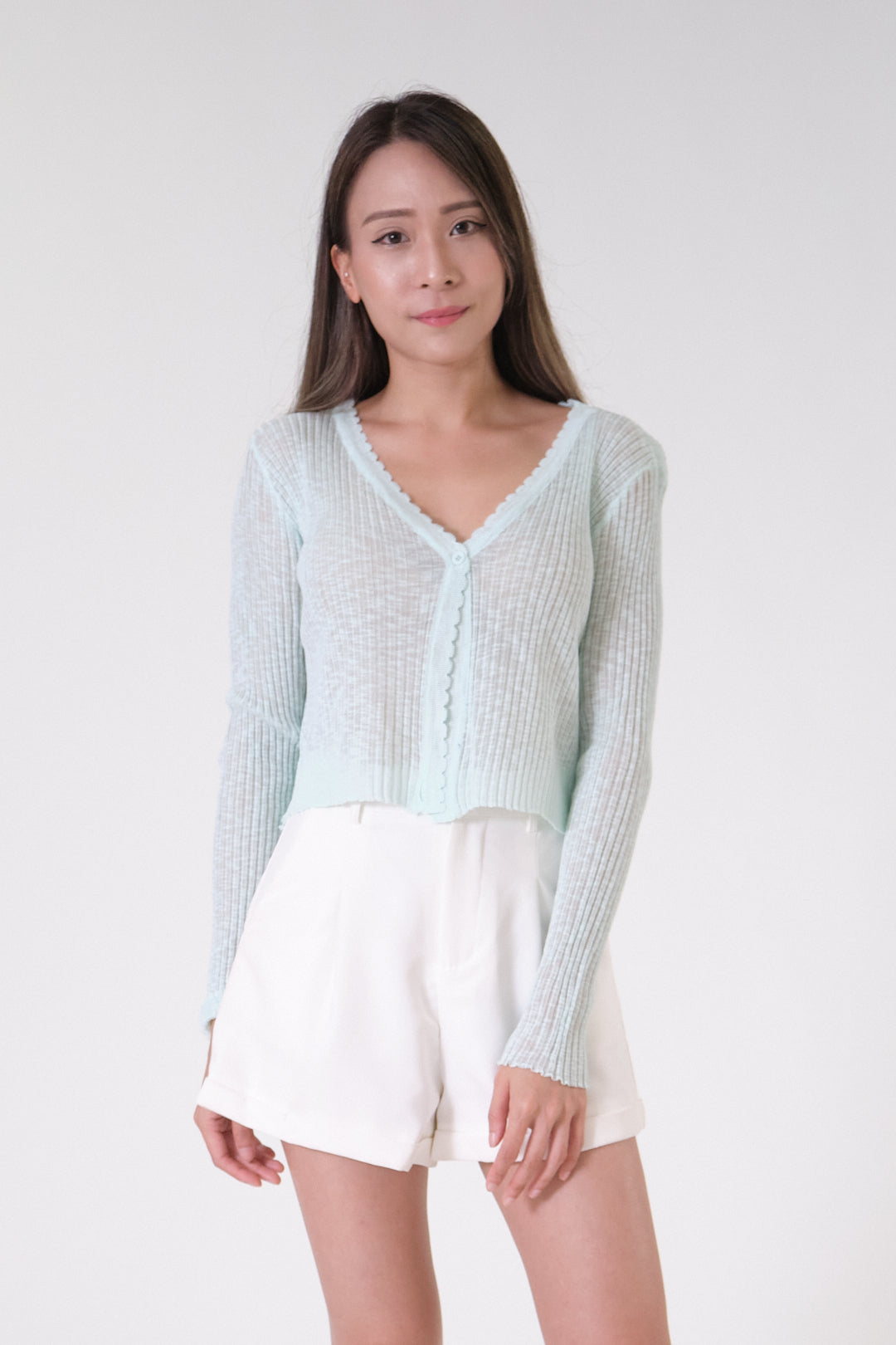 Chixxie Meghan Crop Cardigan (Green)