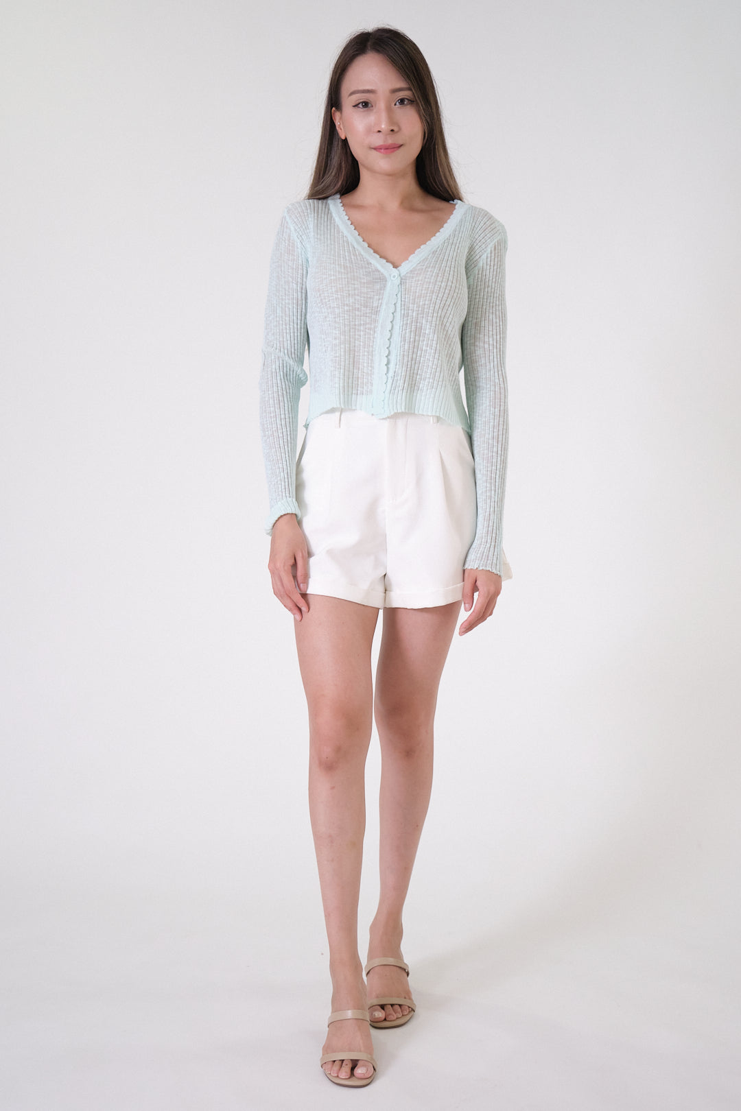 Chixxie Meghan Crop Cardigan (Green)