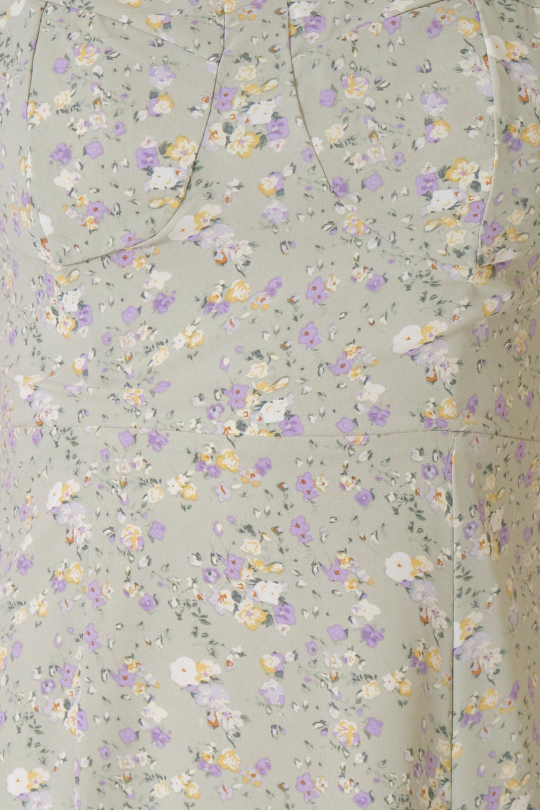 Chixxie Autumn Floral Midi Dress (Sage)